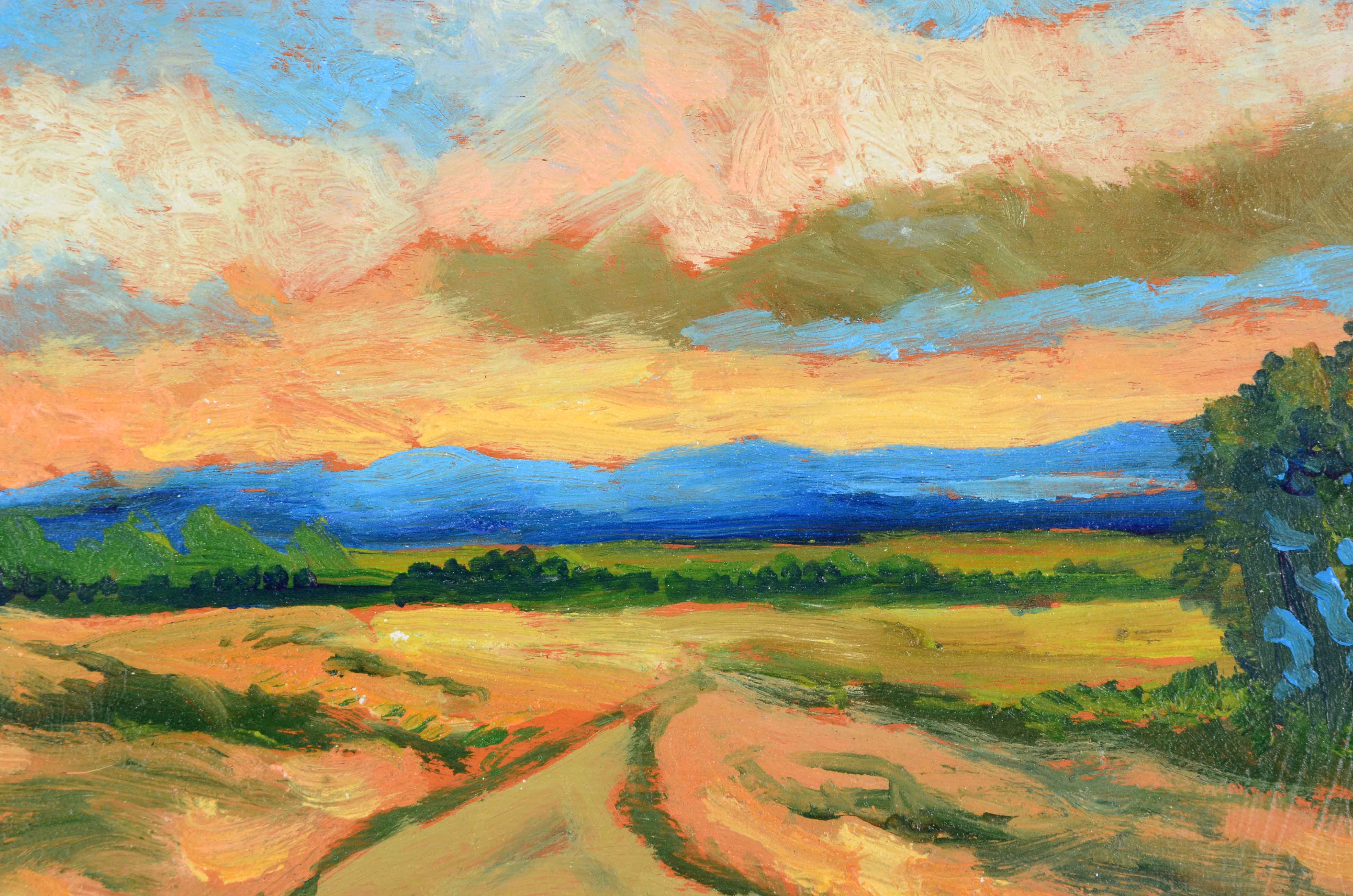 Sulmaz H. Radvand Original Acrylic on Panel Landscape Painting