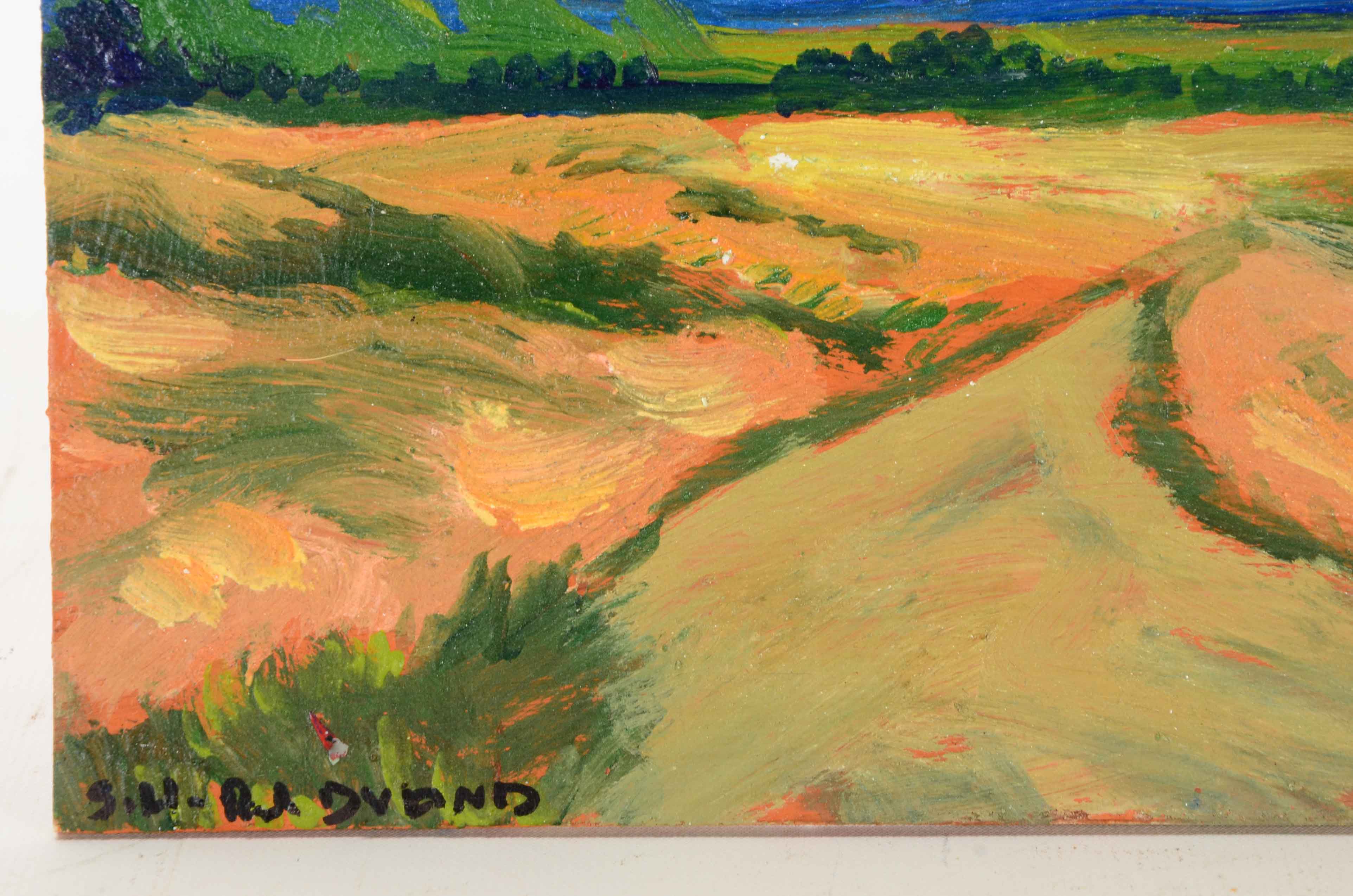 Sulmaz H. Radvand Original Acrylic on Panel Landscape Painting