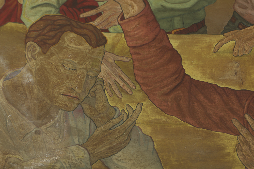 Carlo Di Paolo Oil Painting on Masonite "The Freudians"