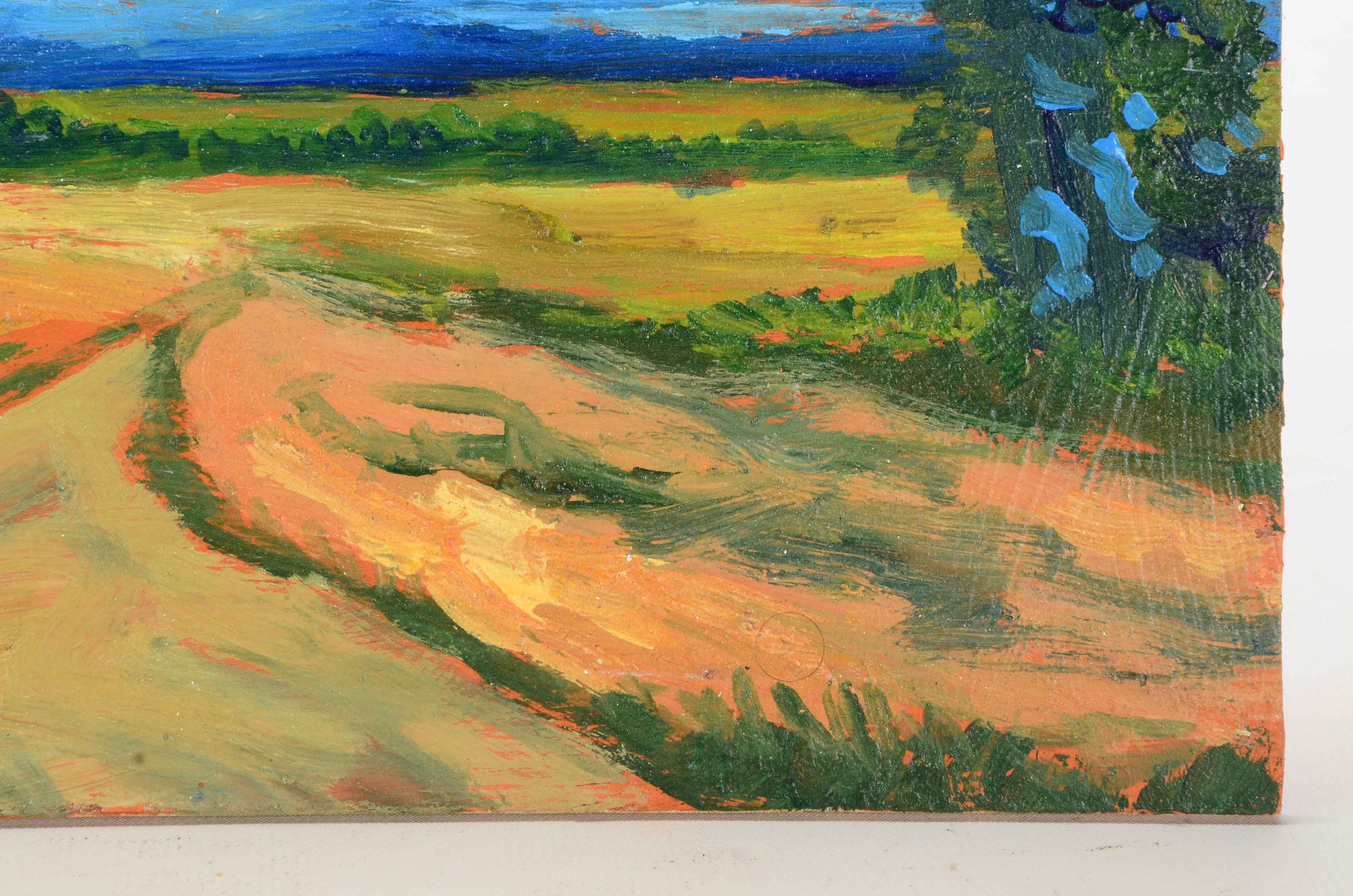 Sulmaz H. Radvand Original Acrylic on Panel Landscape Painting