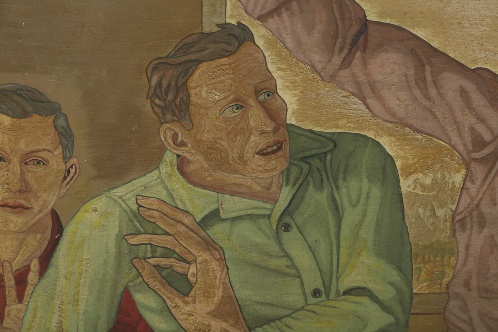 Carlo Di Paolo Oil Painting on Masonite "The Freudians"