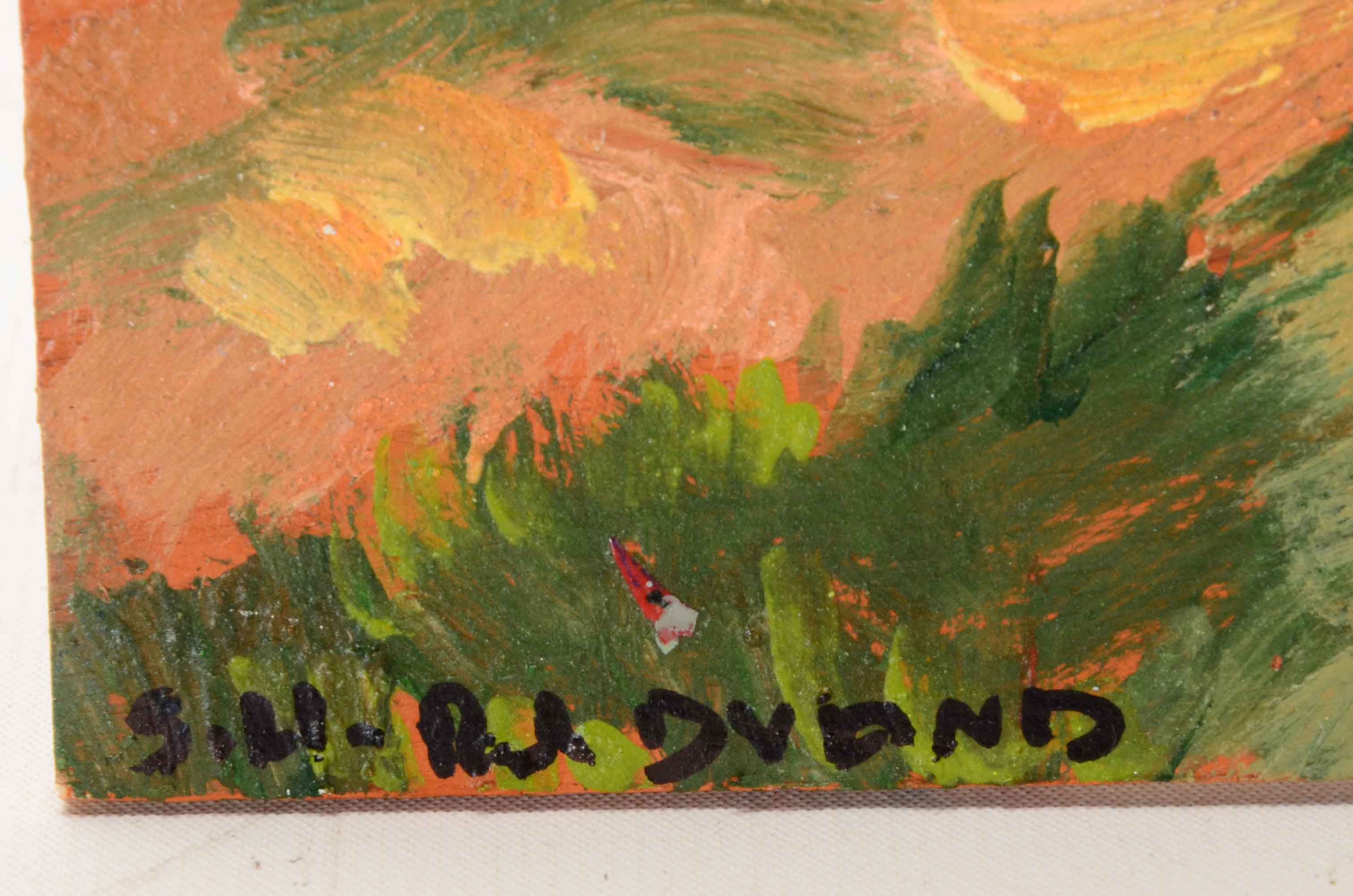 Sulmaz H. Radvand Original Acrylic on Panel Landscape Painting