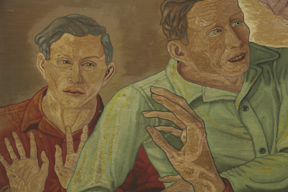 Carlo Di Paolo Oil Painting on Masonite "The Freudians"