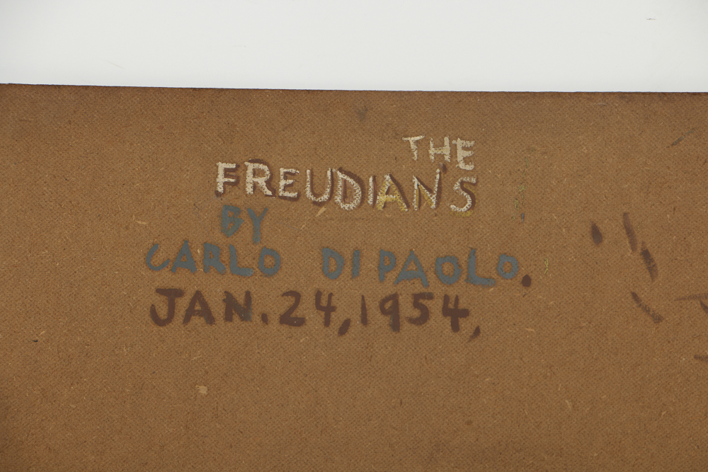 Carlo Di Paolo Oil Painting on Masonite "The Freudians"