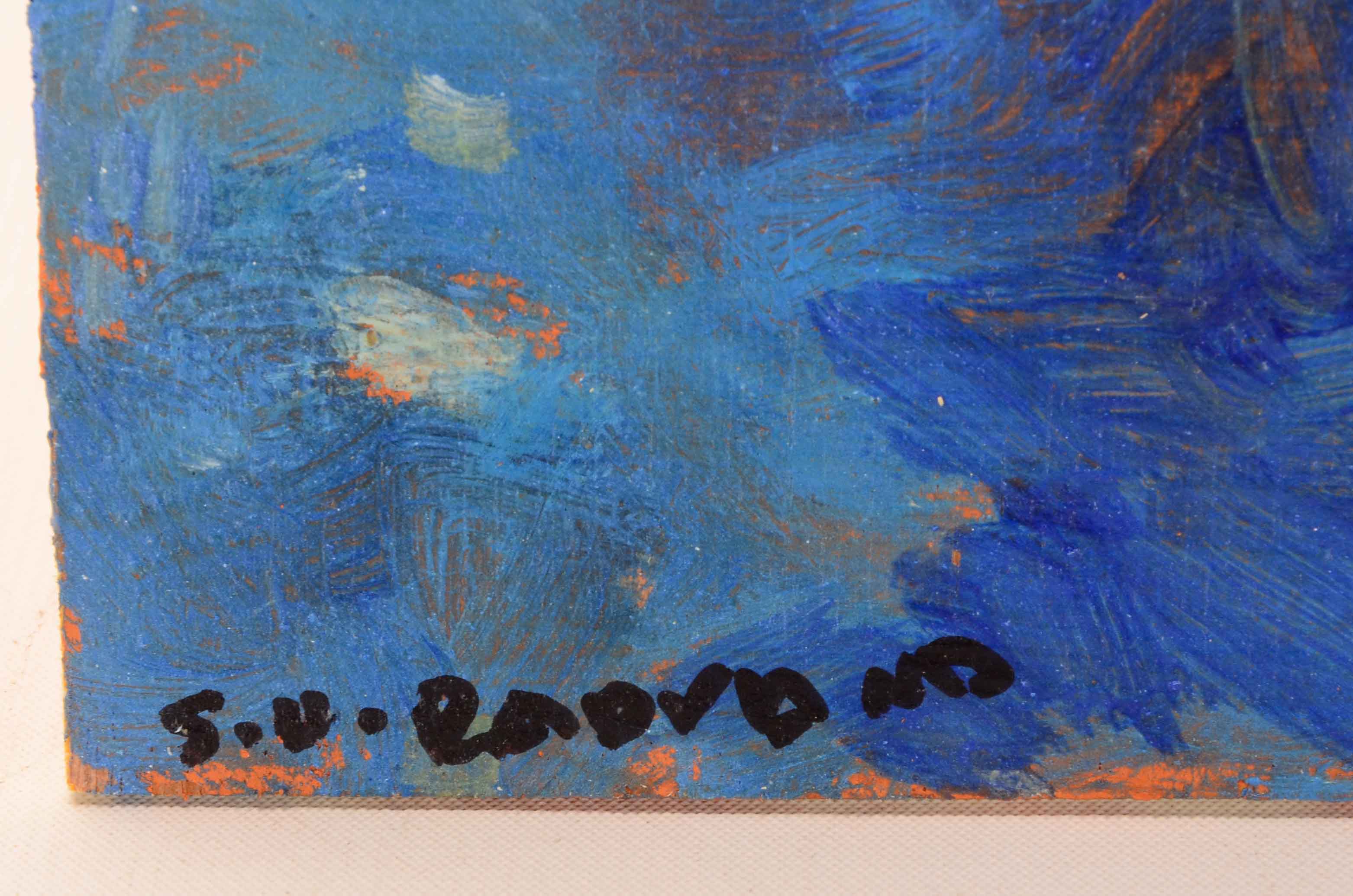 Sulmaz H. Radvand Original Acrylic on Panel Landscape Painting