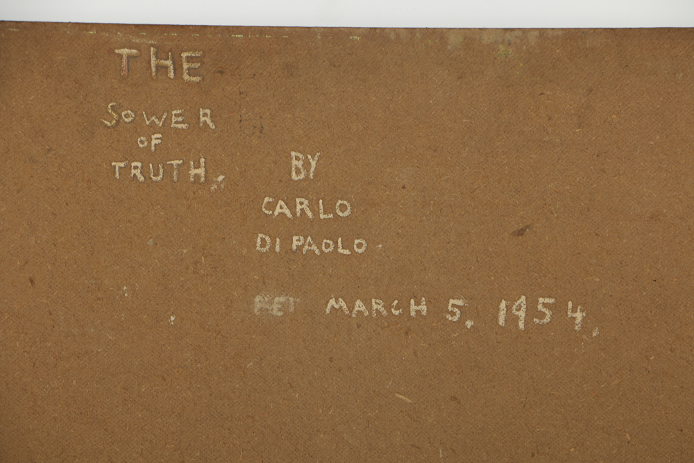 Carlo Di Paolo Oil Painting on Masonite "The Sower of Truth"