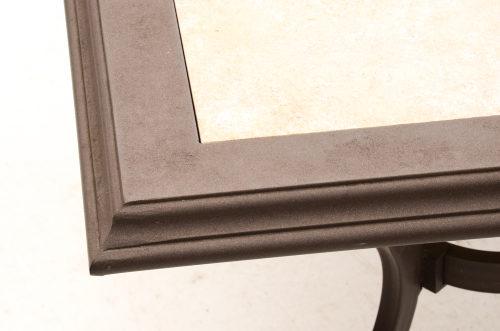 Tile Top Patio Table with Chairs