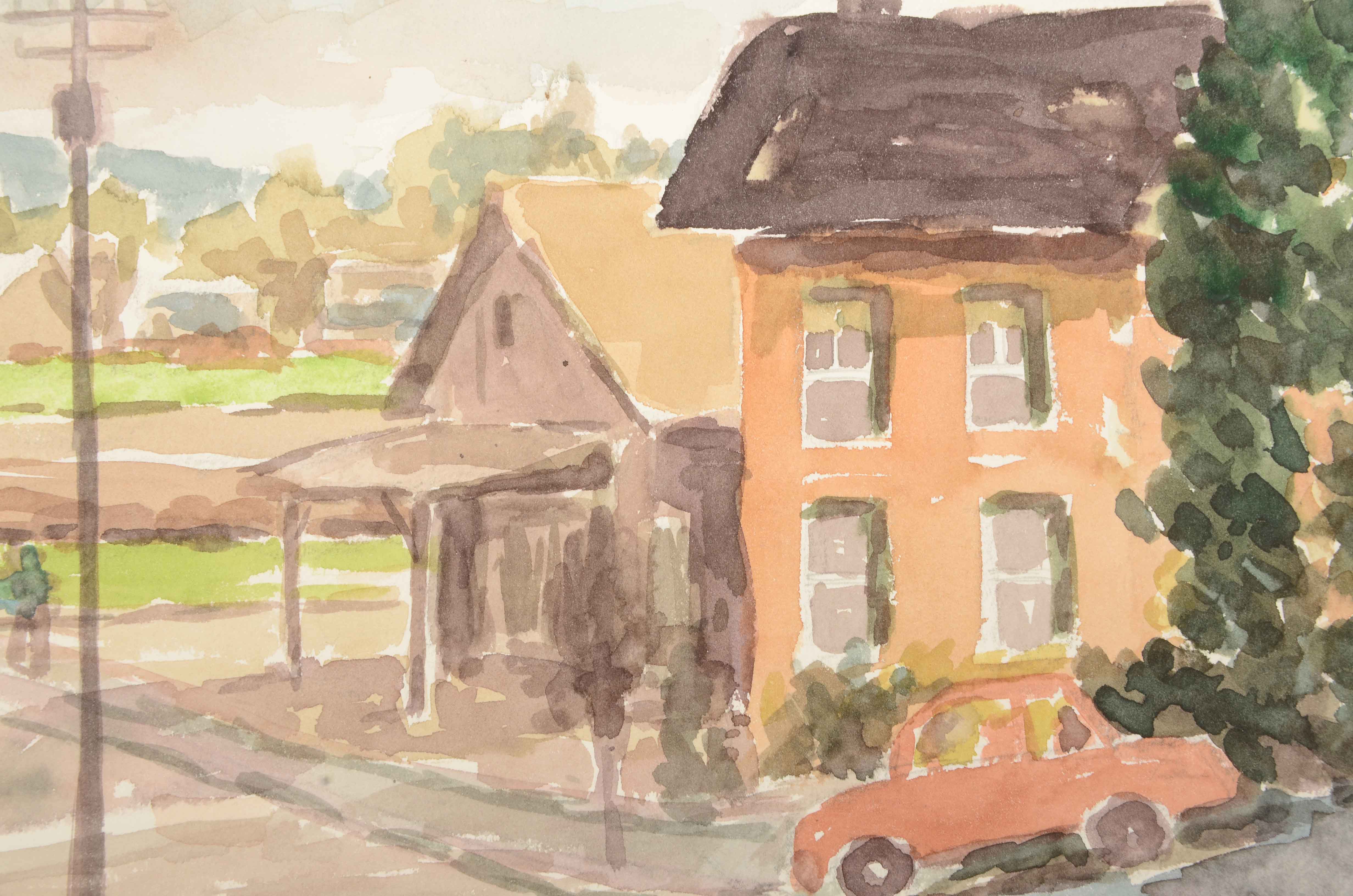 Robert Lahman Two Watercolor Paintings of Landscapes