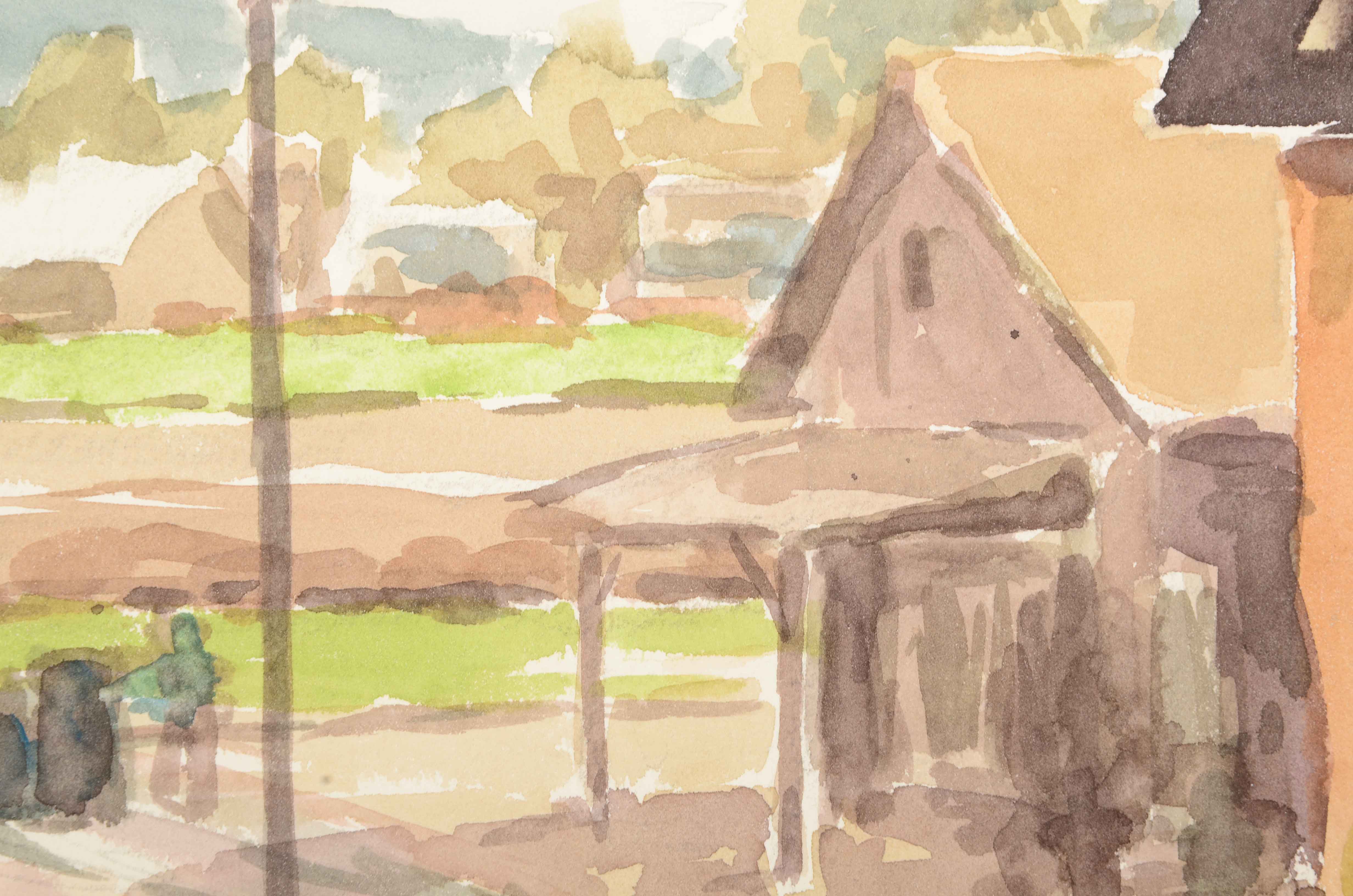 Robert Lahman Two Watercolor Paintings of Landscapes