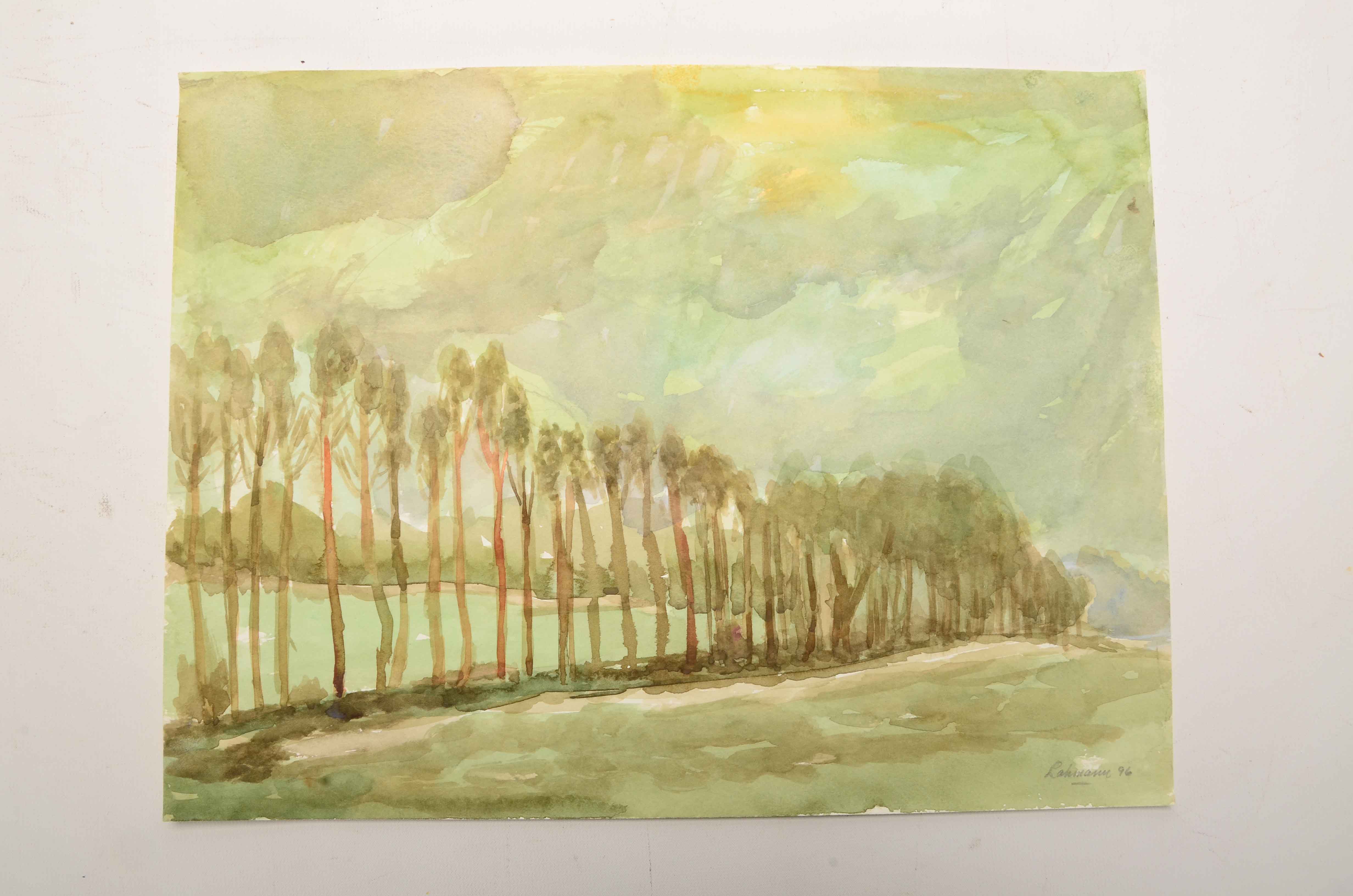 Robert Lahmann Three Watercolor Paintings