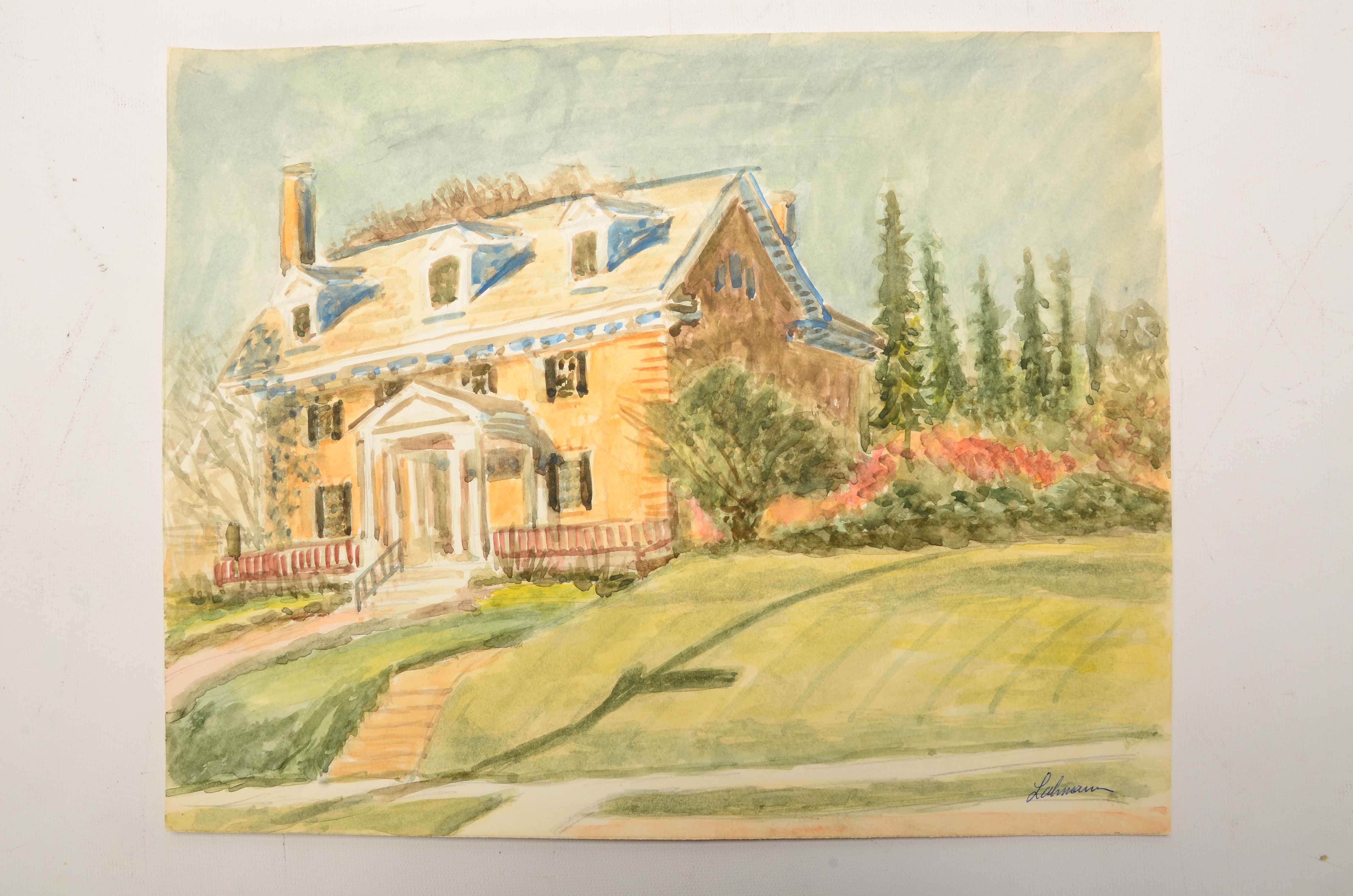 Robert Lahmann Three Watercolor Paintings