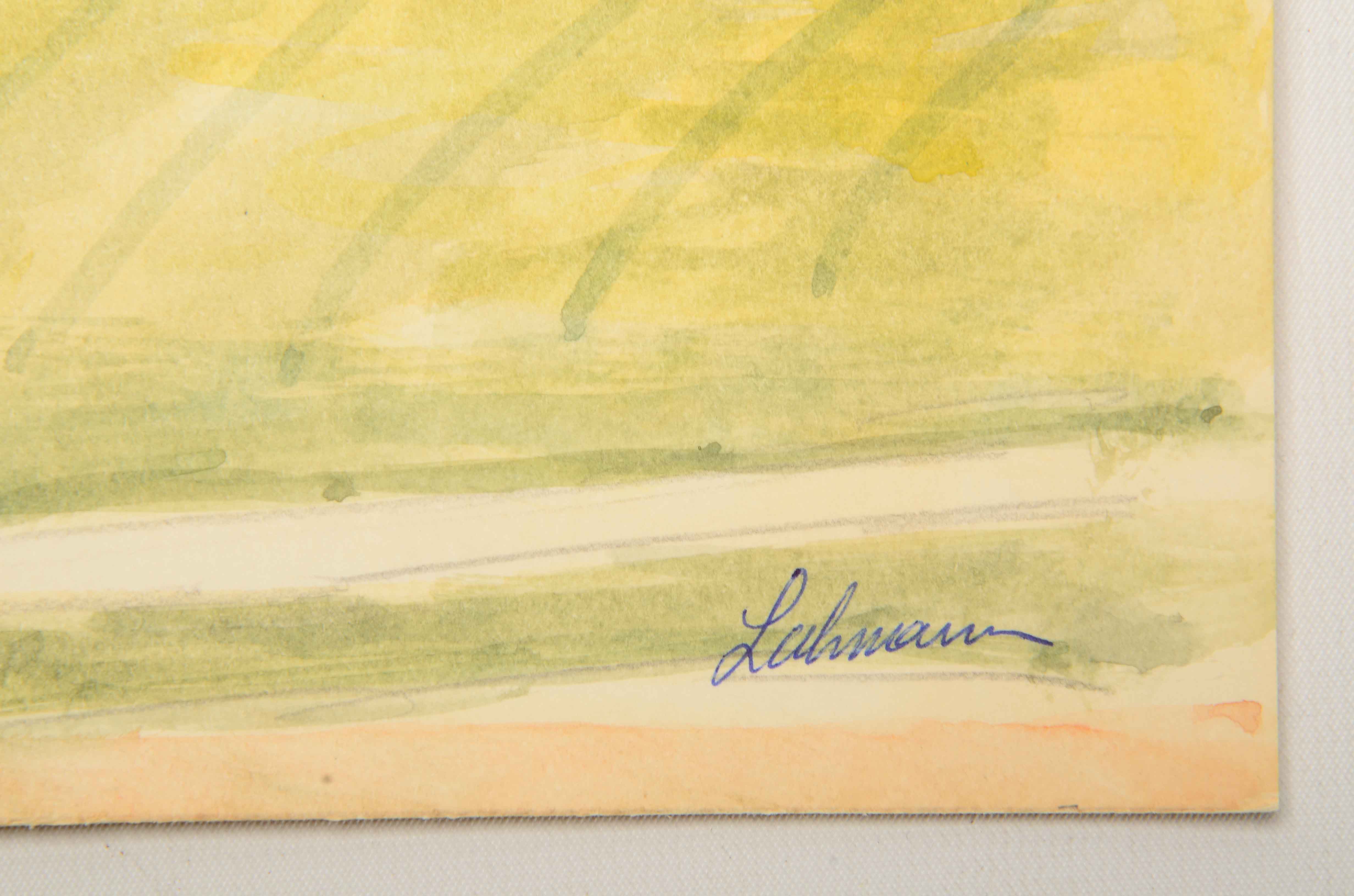 Robert Lahmann Three Watercolor Paintings