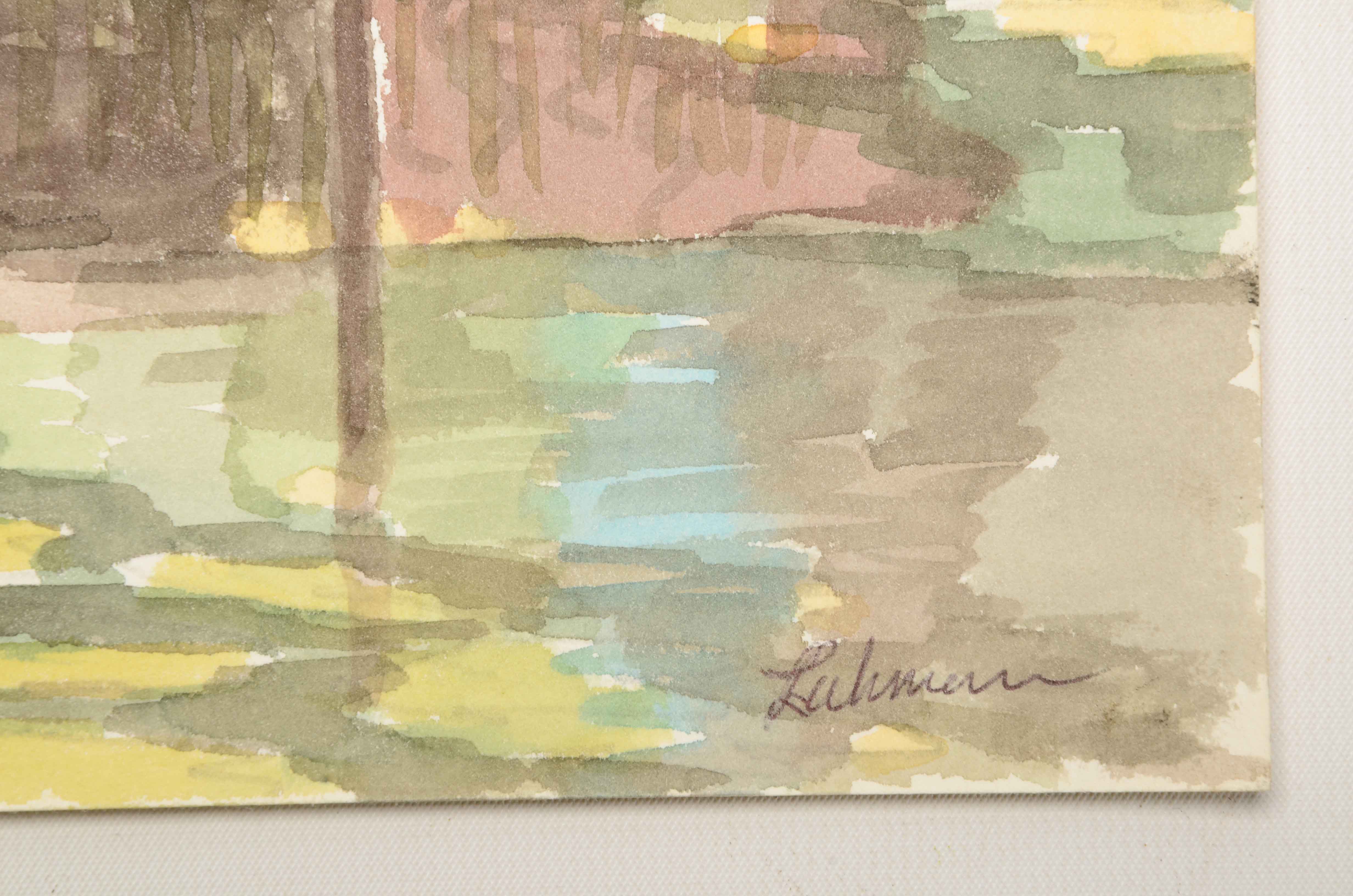 Robert Lahmann Three Watercolor Paintings of Landscapes