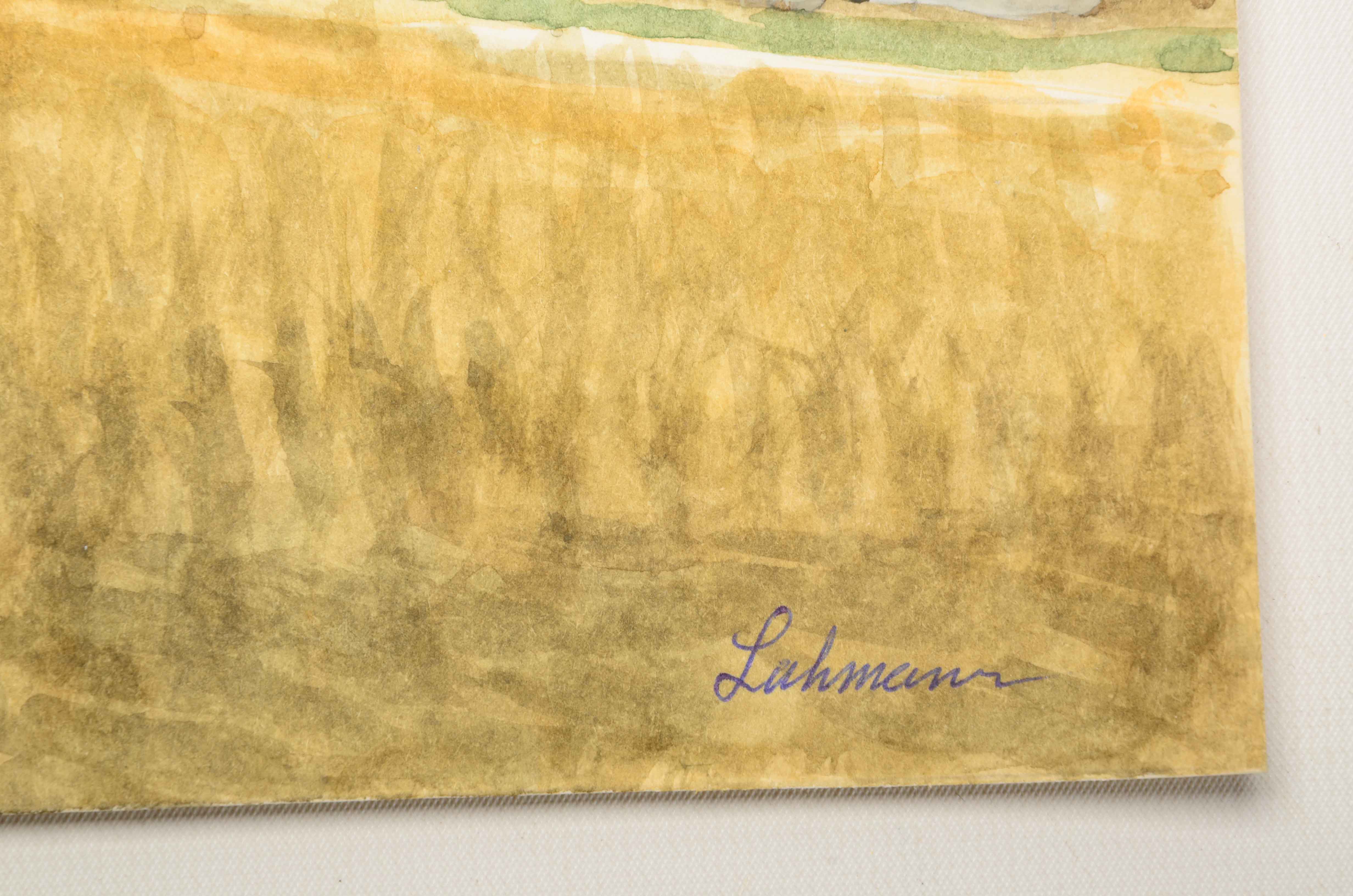 Robert Lahmann Three Watercolor Paintings of Landscapes