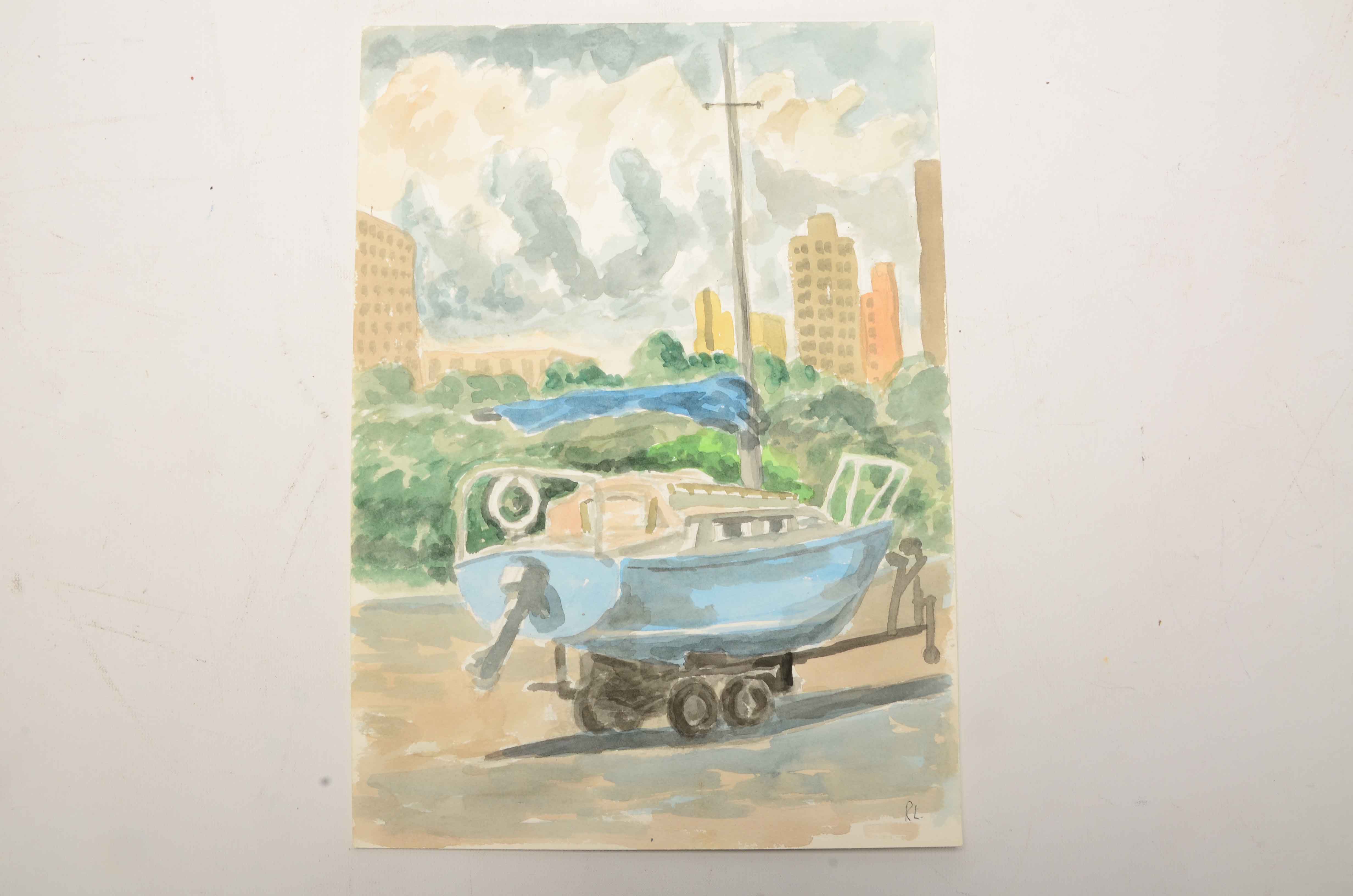 Robert Lahmann Two Watercolor Paintings