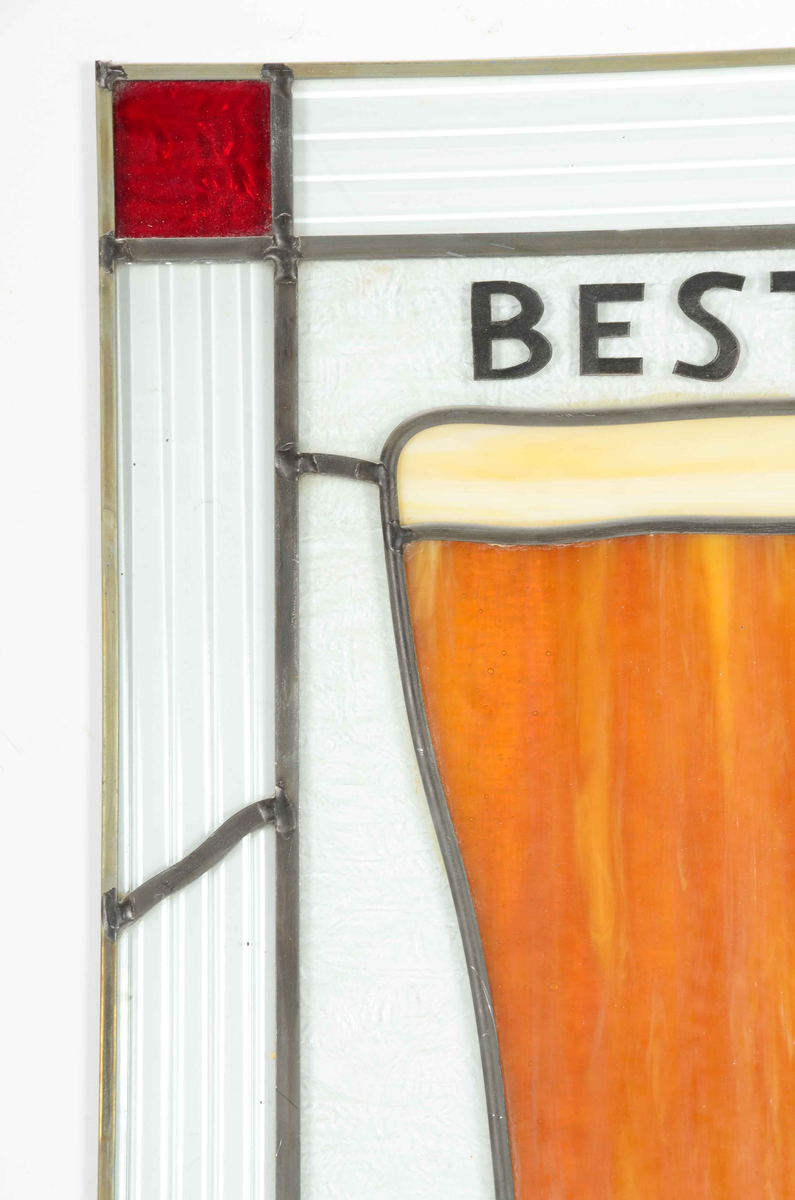 "Best Pints" Stained Glass Pub Sign