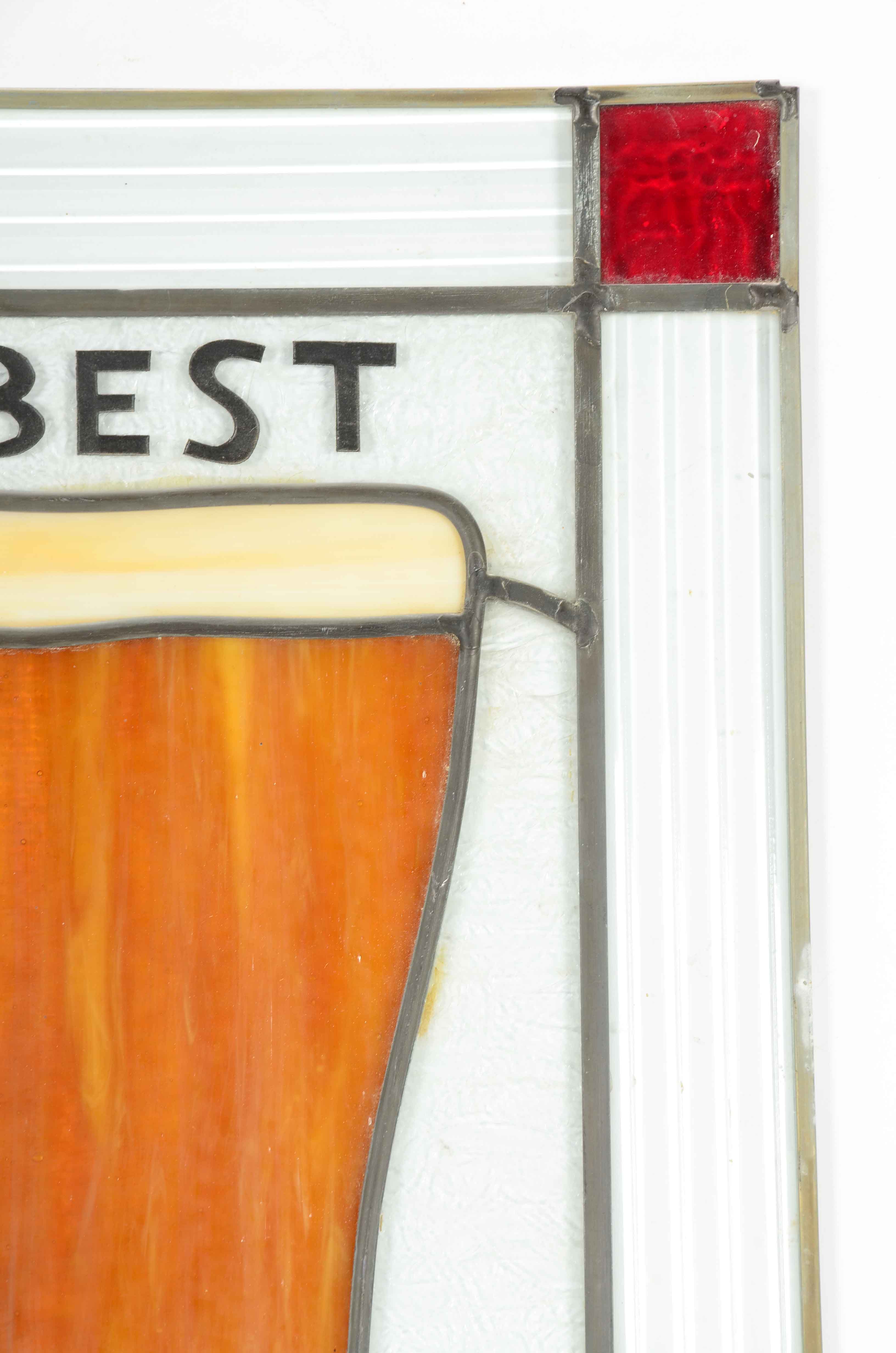 "Best Pints" Stained Glass Pub Sign