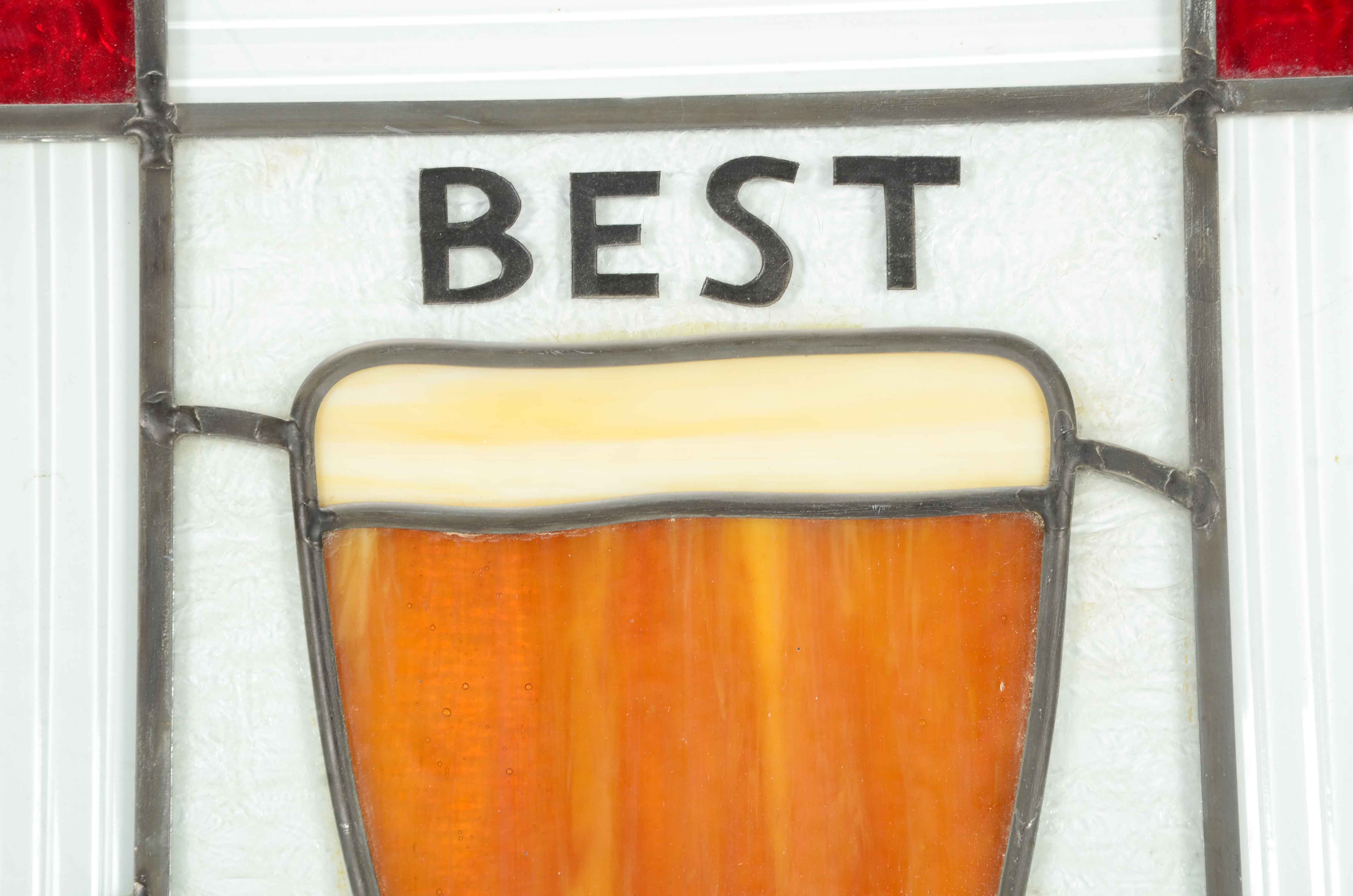 "Best Pints" Stained Glass Pub Sign