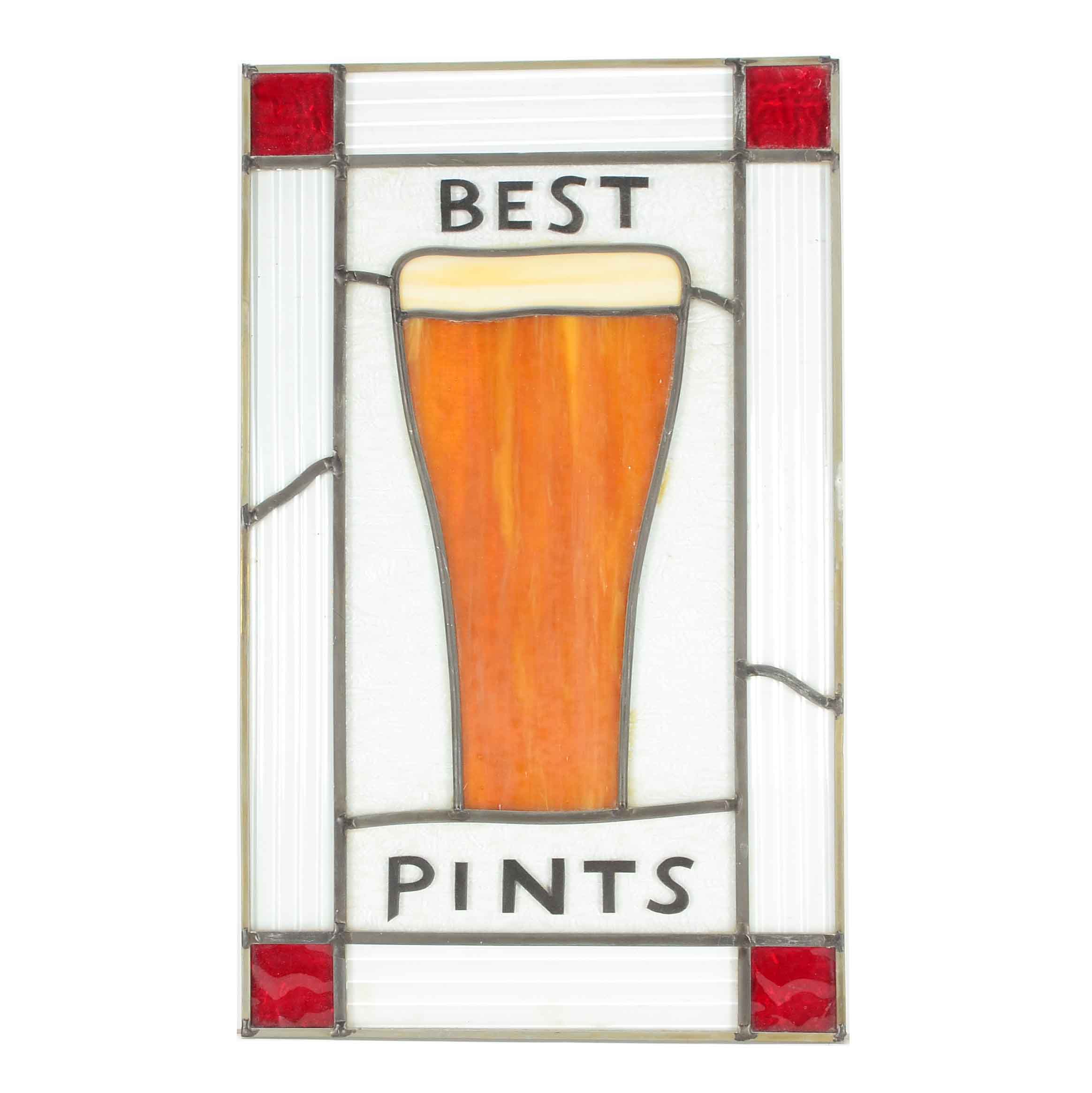 "Best Pints" Stained Glass Pub Sign