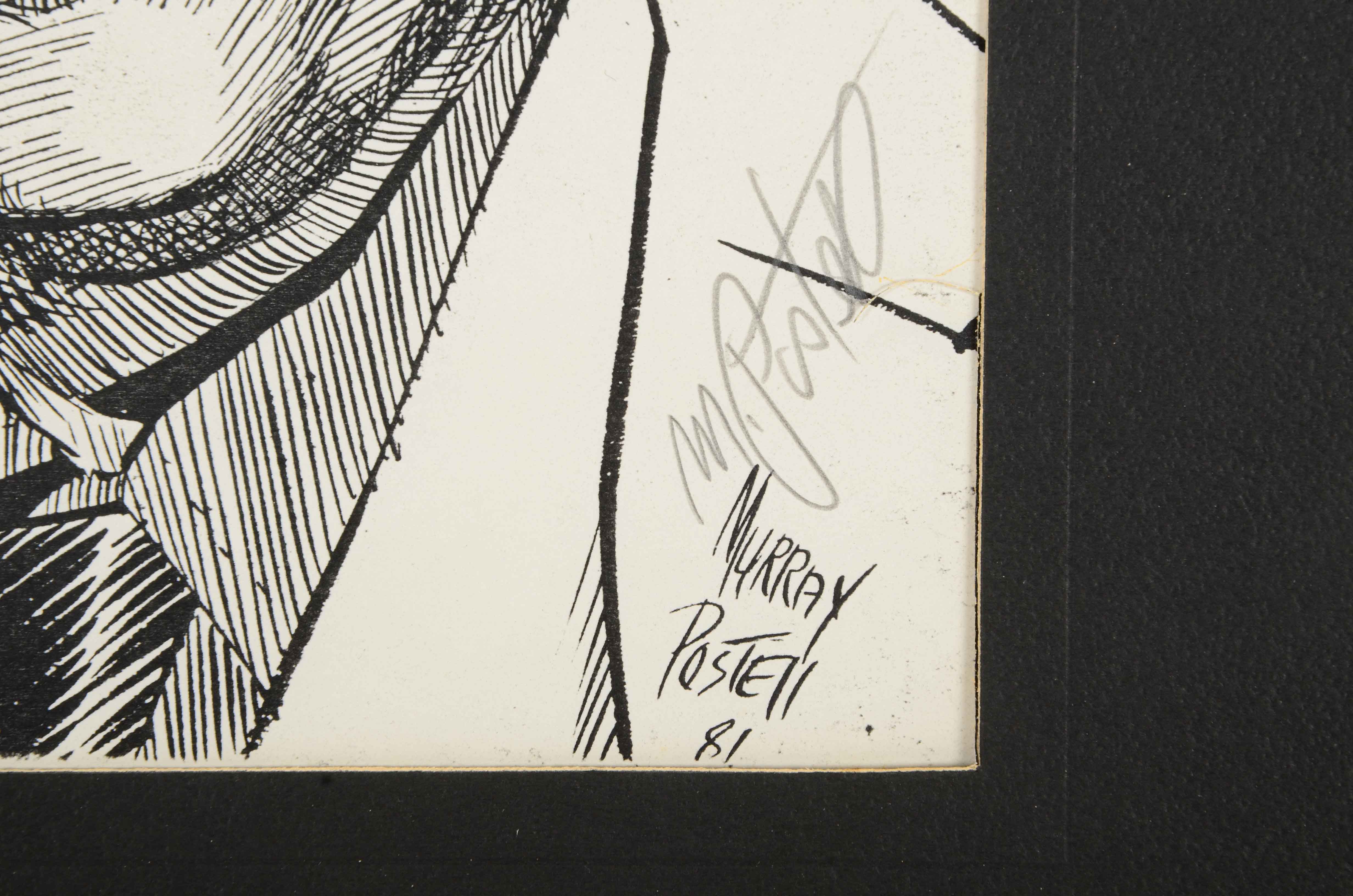 Murray Postell Signed Print after a Drawing of Abbott and Costello