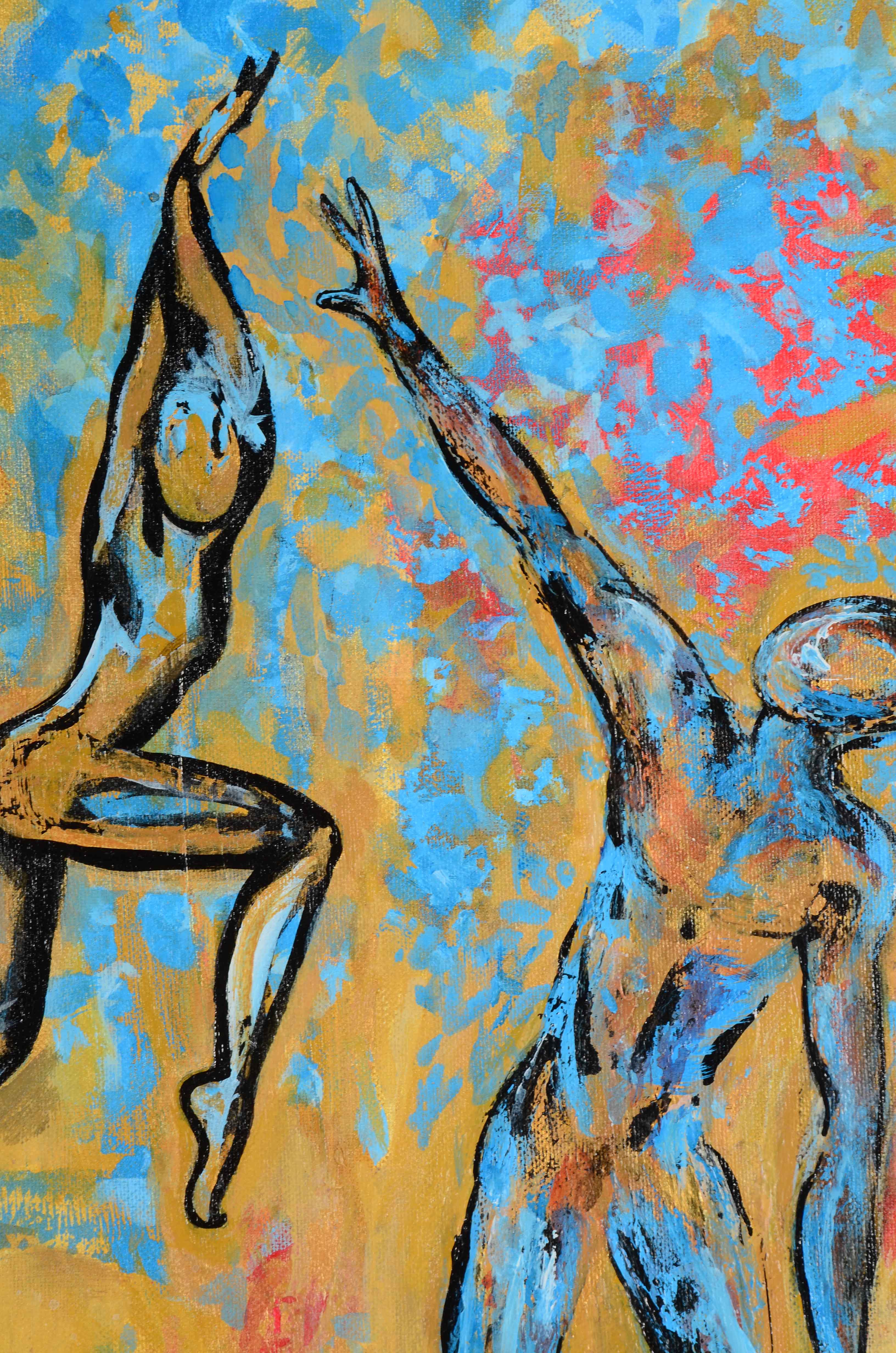 Zanne Christensen Signed Original 1998 Acrylic Painting on Canvas