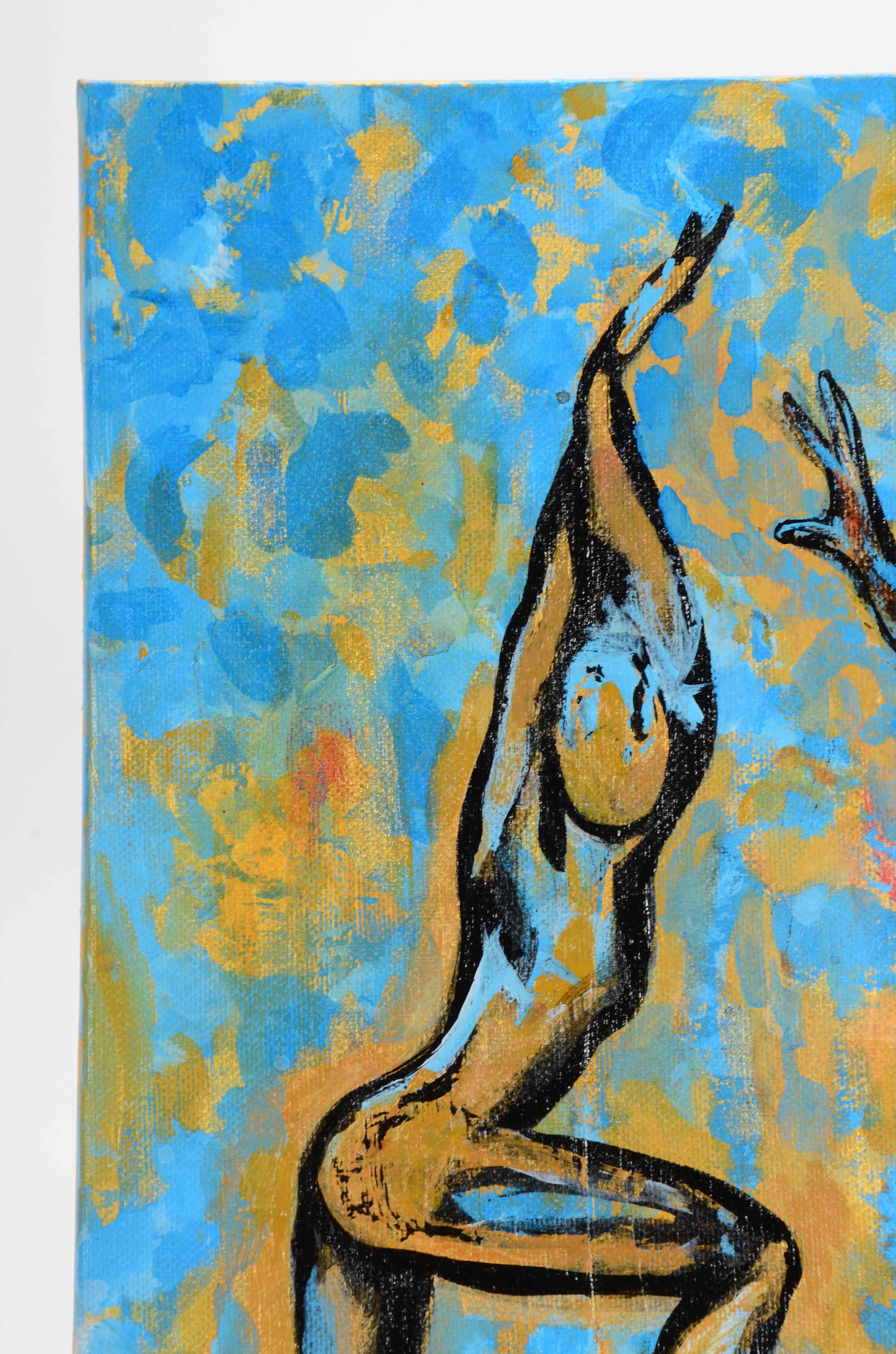 Zanne Christensen Signed Original 1998 Acrylic Painting on Canvas