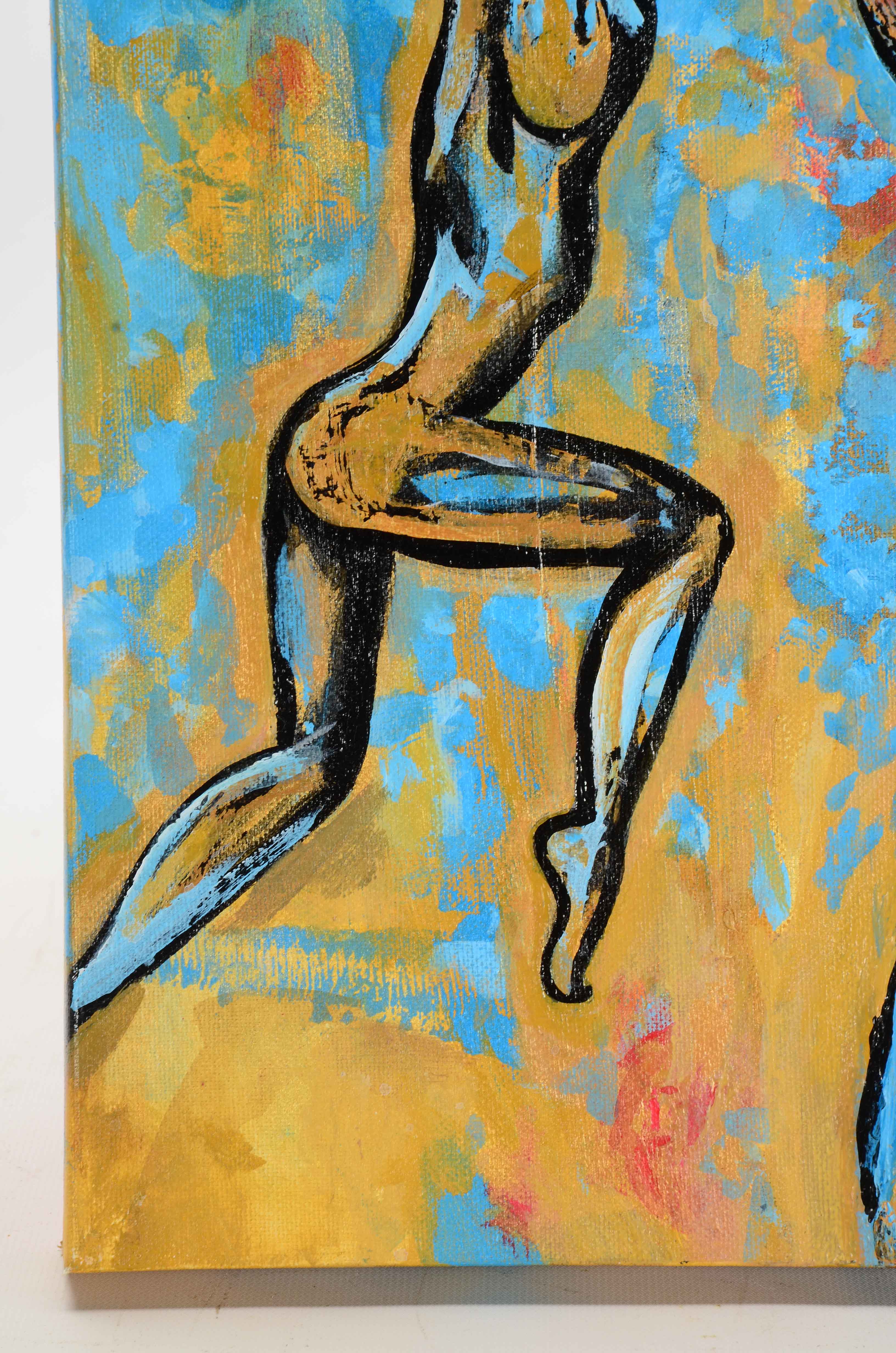 Zanne Christensen Signed Original 1998 Acrylic Painting on Canvas