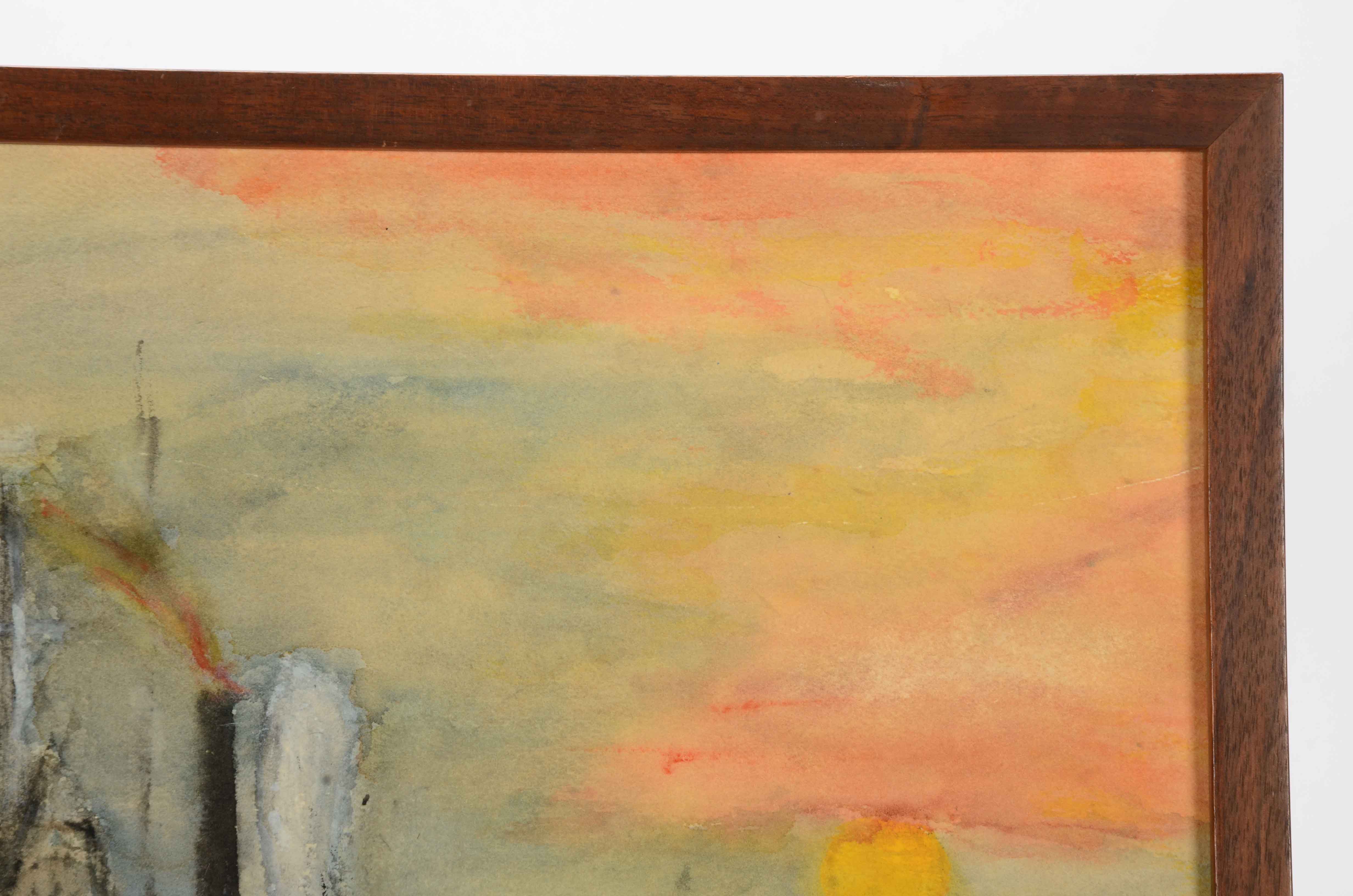 Original Watercolor Seascape Painting