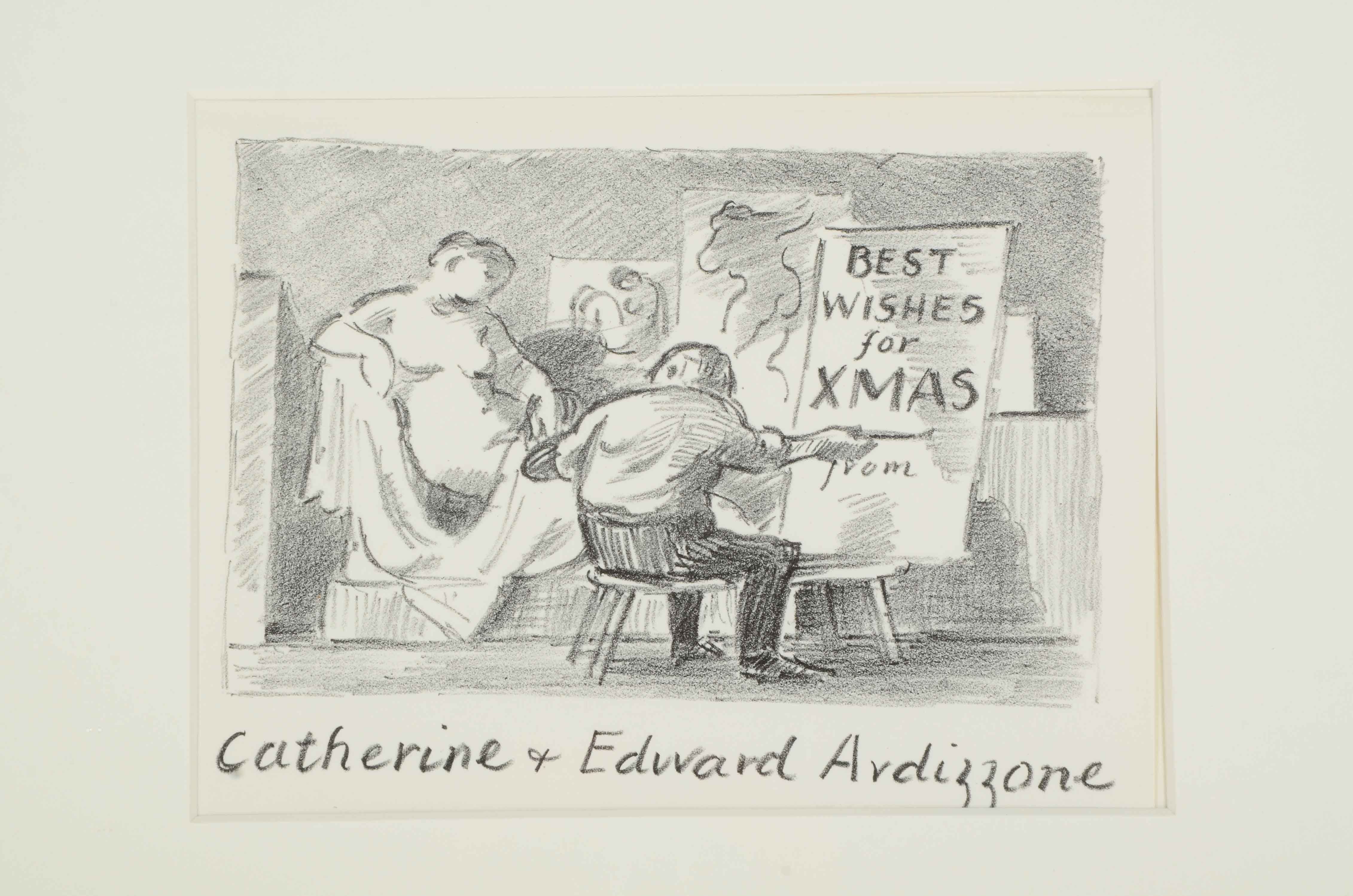 Catherine and Edward Ardizzone Stone Lithograph