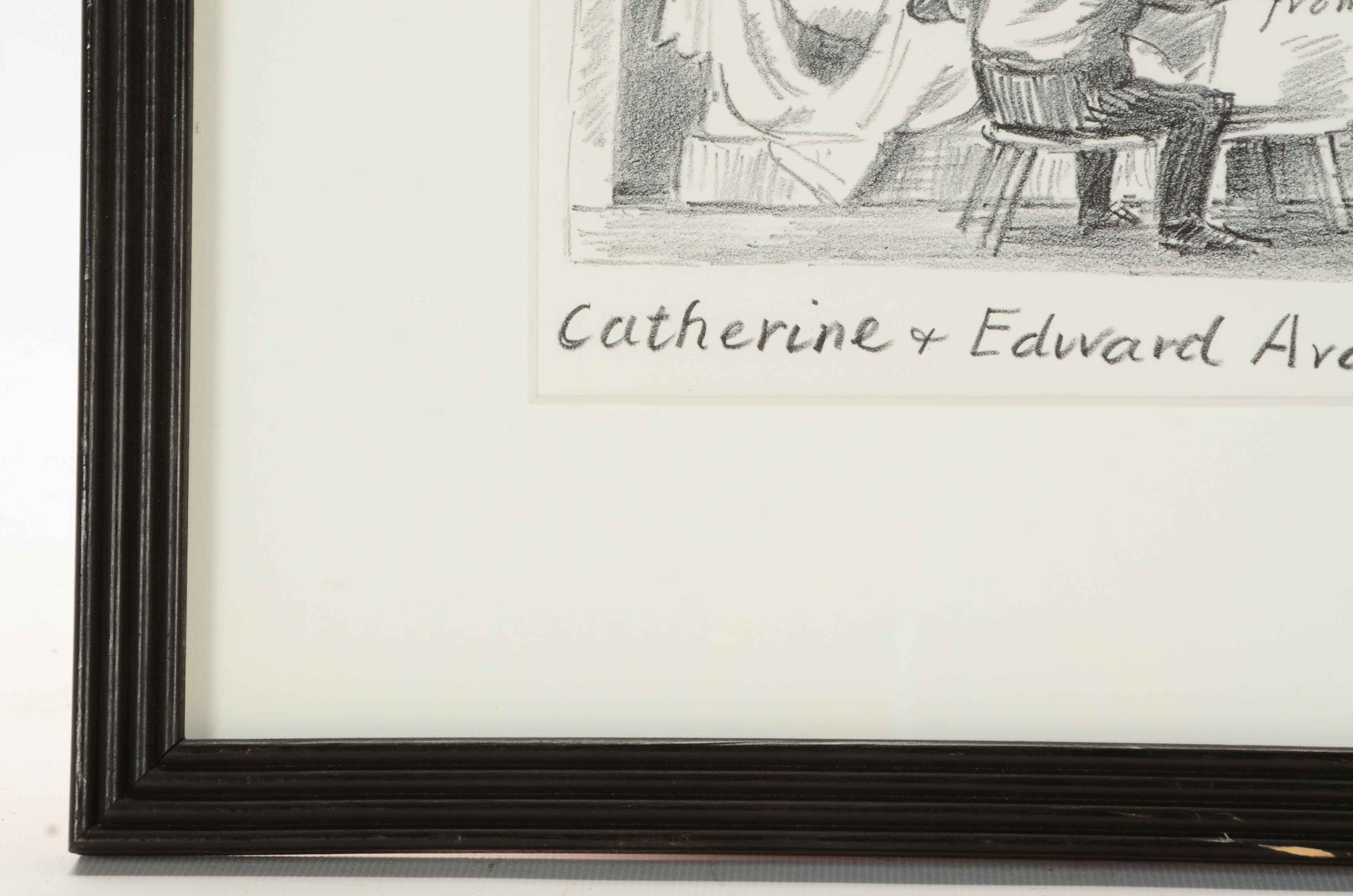 Catherine and Edward Ardizzone Stone Lithograph
