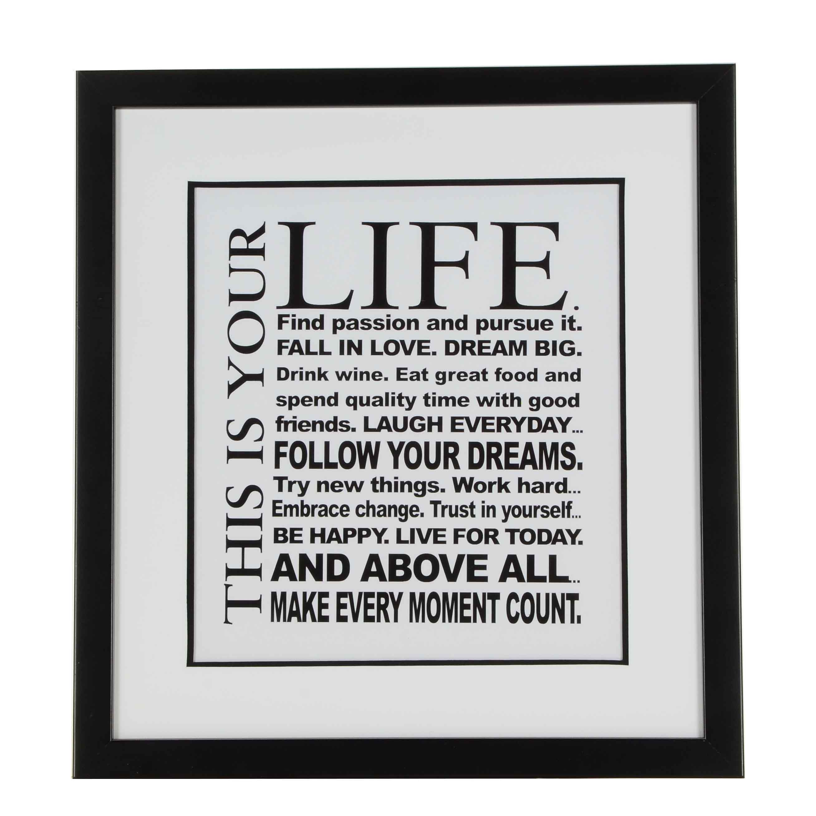 Louise Carey "This is Your Life" Word Art Print Giclée