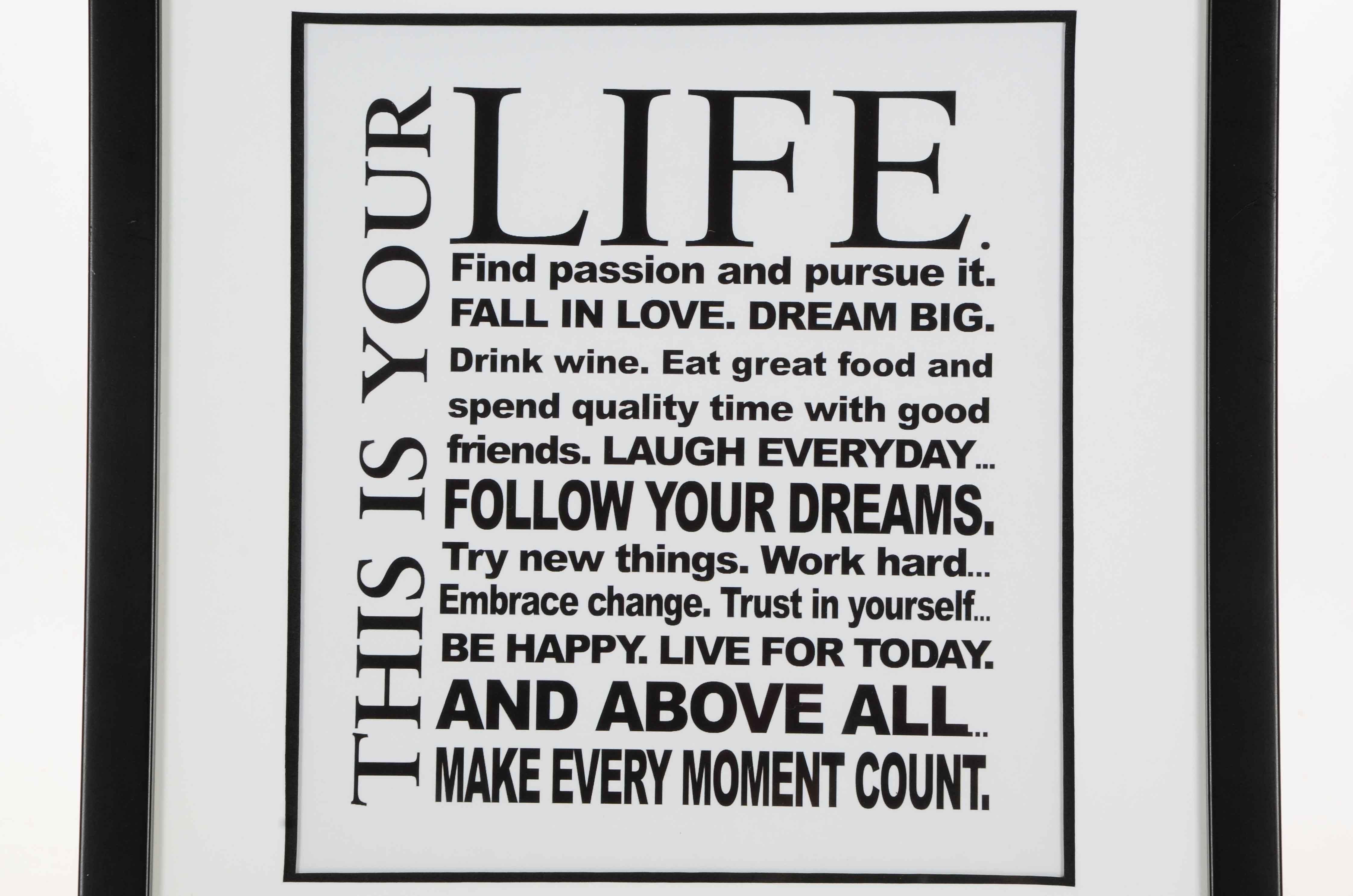 Louise Carey "This is Your Life" Word Art Print Giclée
