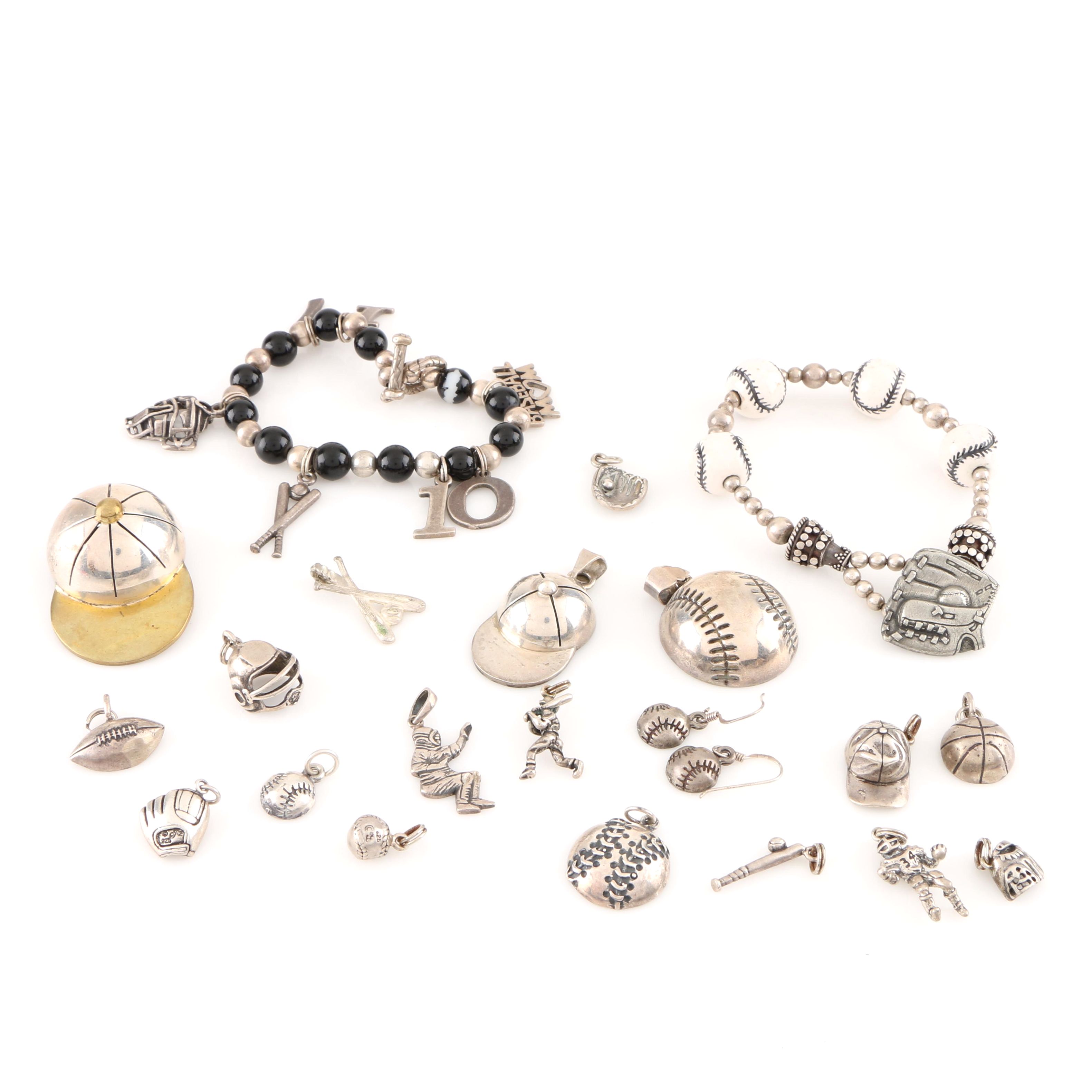 Sterling Silver Bracelets and Charms