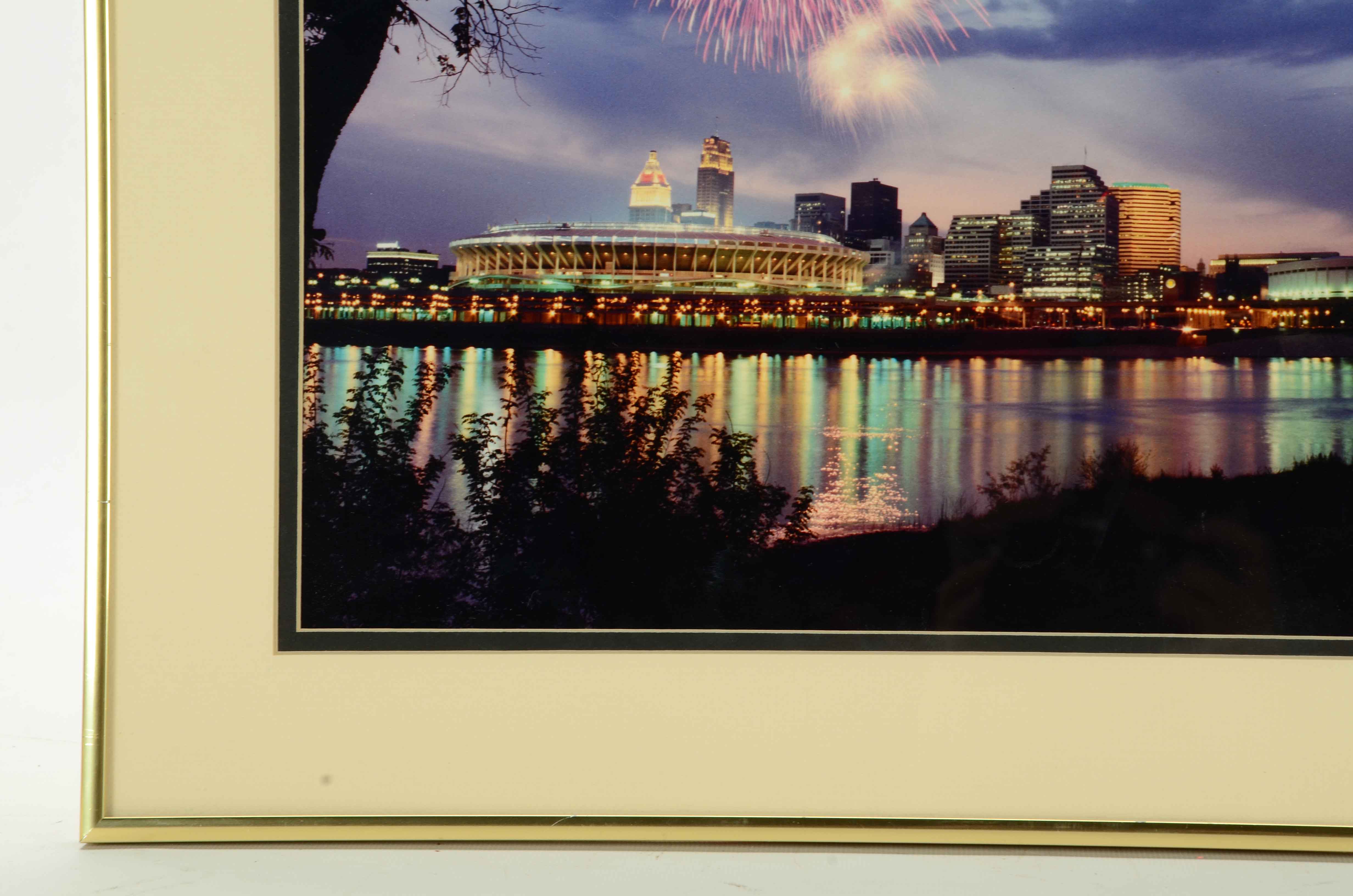 W.F. Schildman Photograph of Ohio River with Fireworks