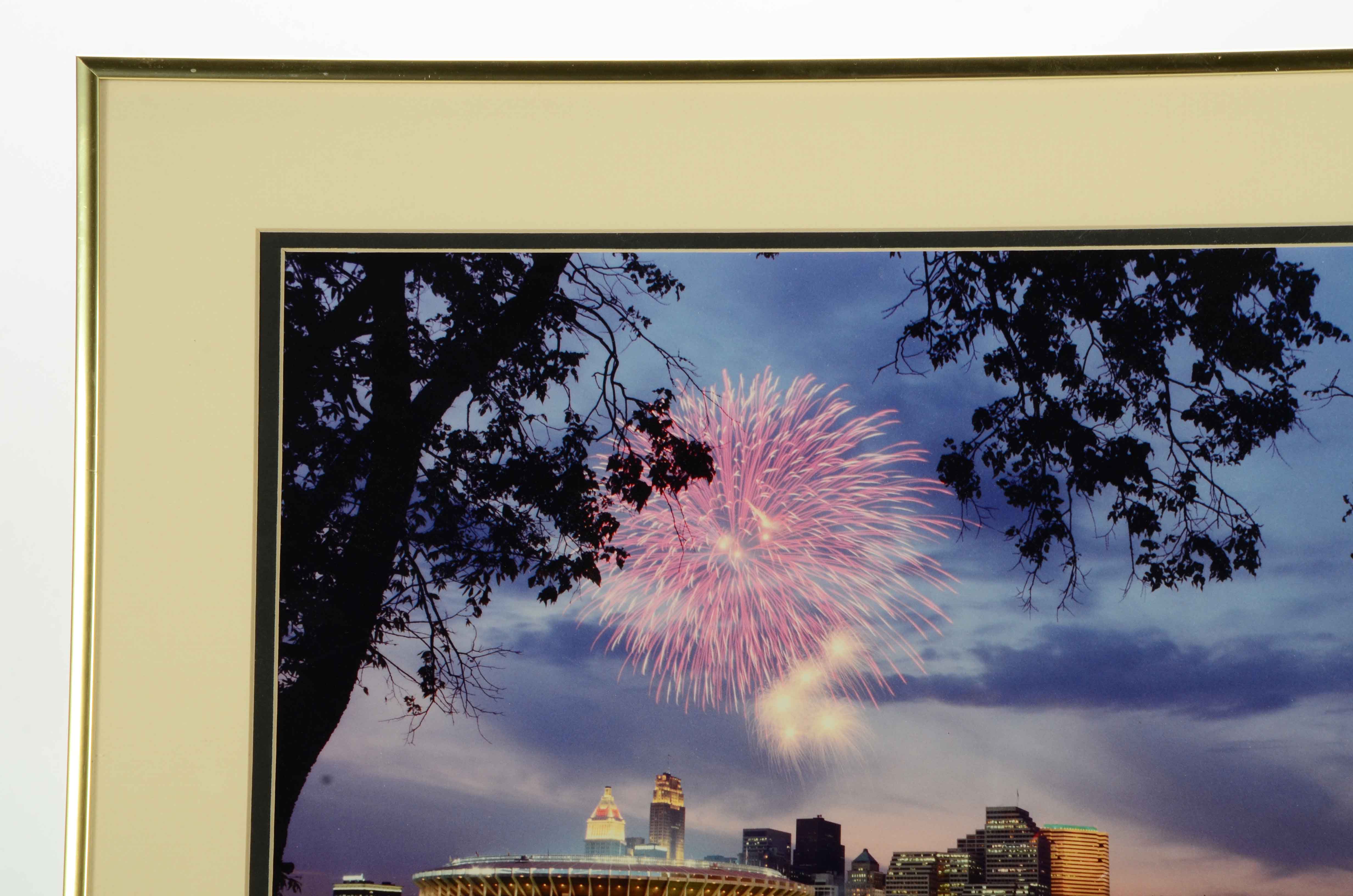 W.F. Schildman Photograph of Ohio River with Fireworks