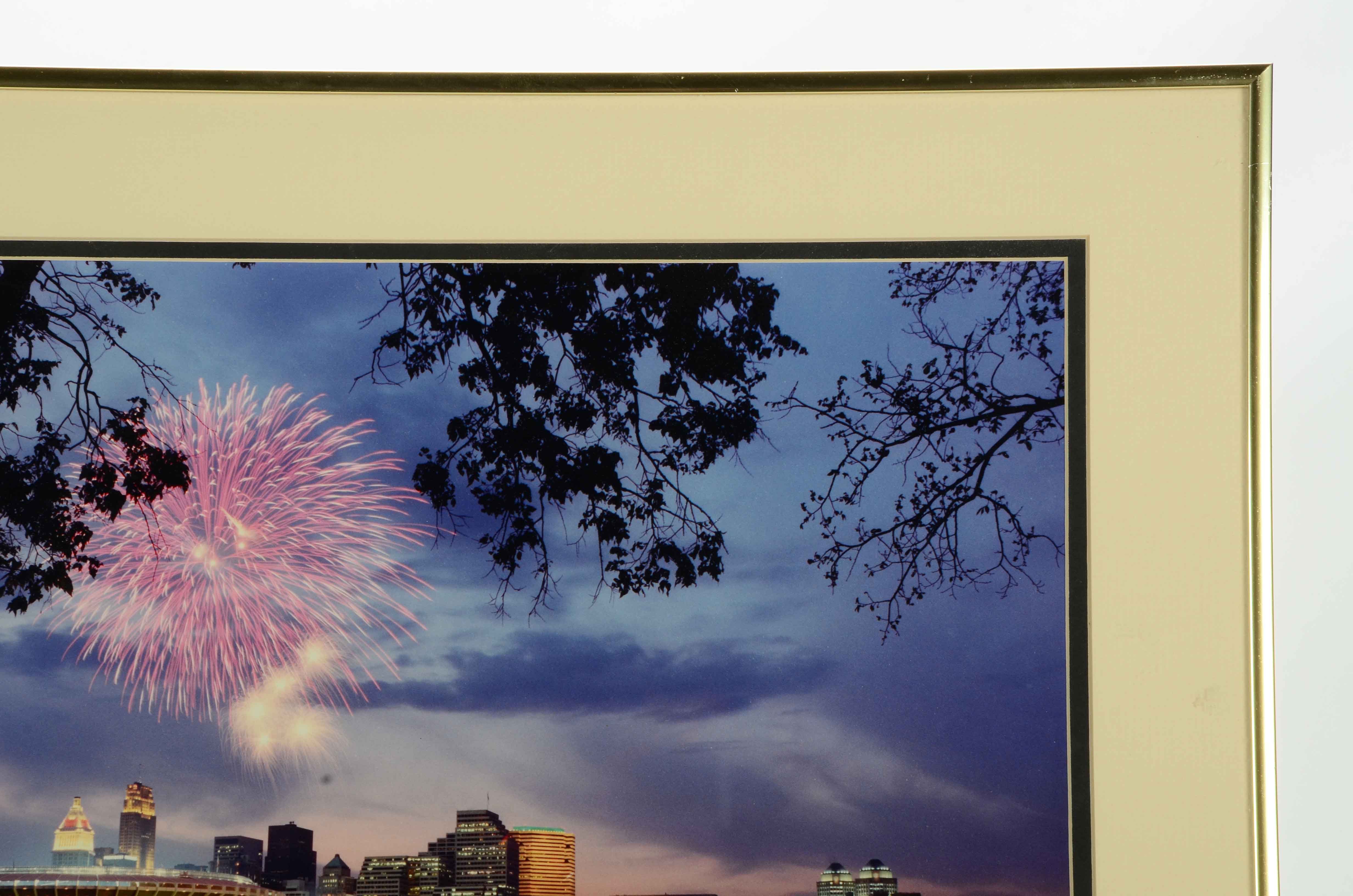 W.F. Schildman Photograph of Ohio River with Fireworks