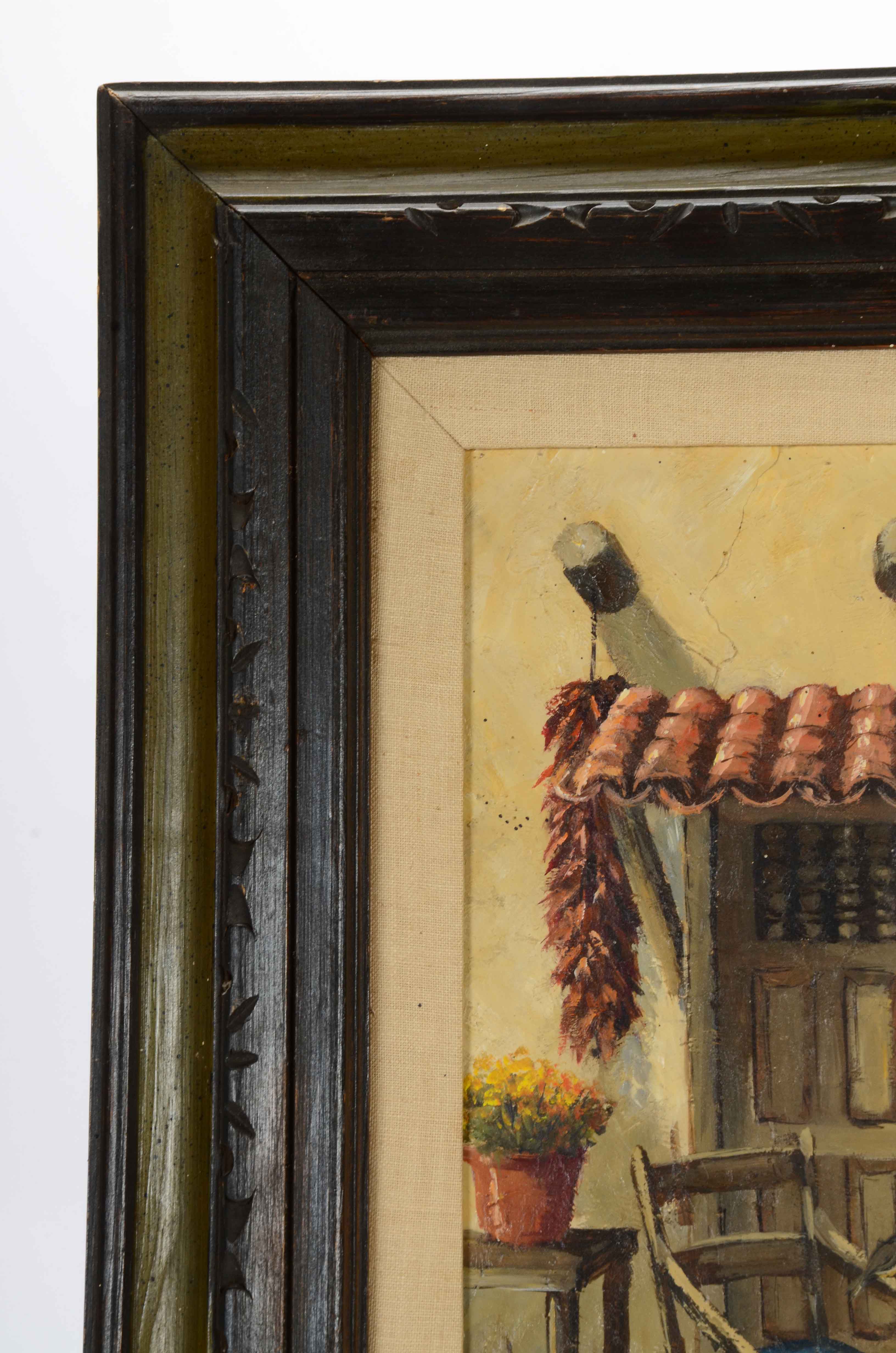 J. Weir Signed Oil Painting "Sharing the Crumbs"