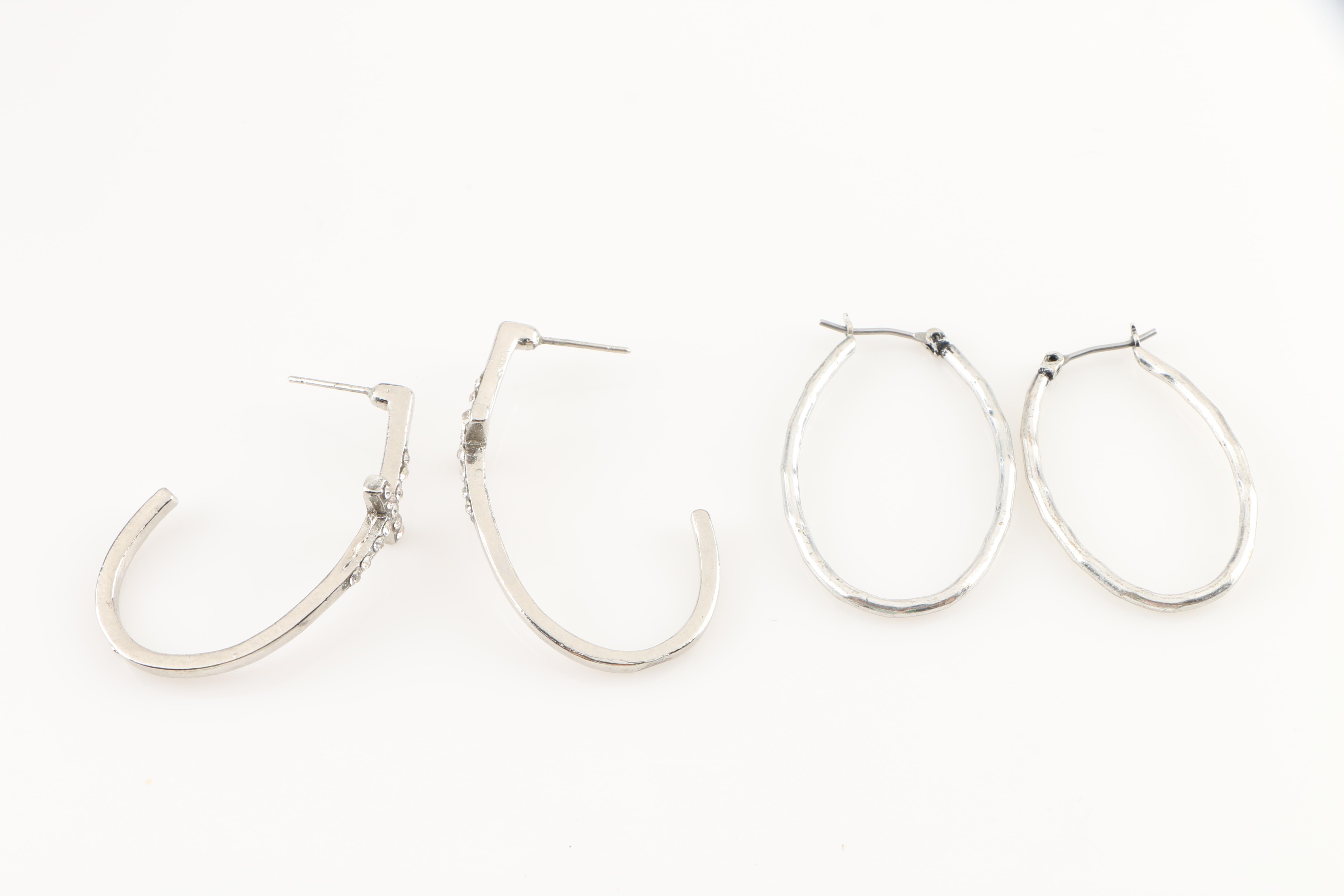 Assortment of Silver and Gold Tone Jewelry Including Swarovski Crystal Ring