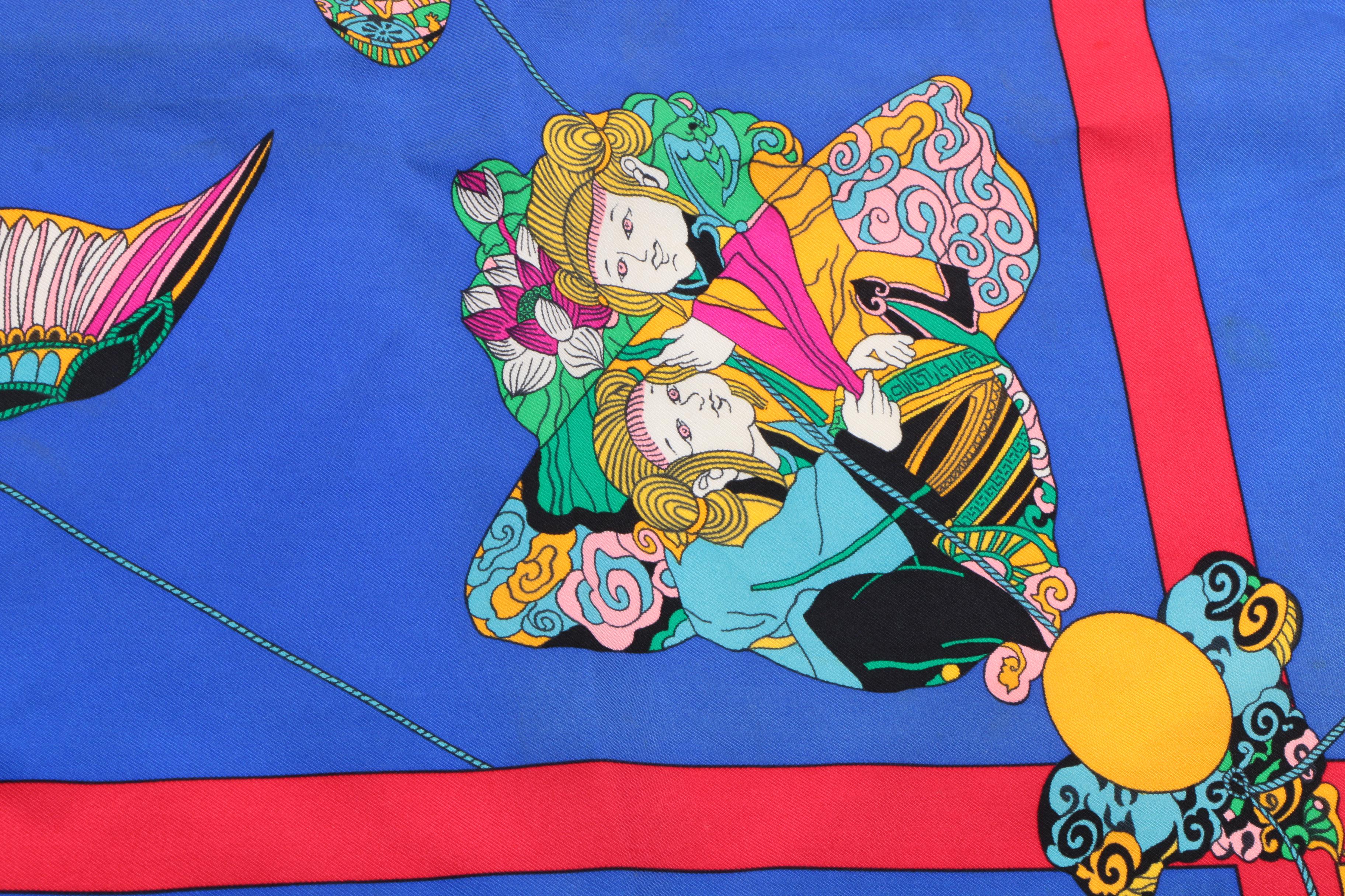 Vintage Hermès of Paris "Soies Volantes" Silk Scarf