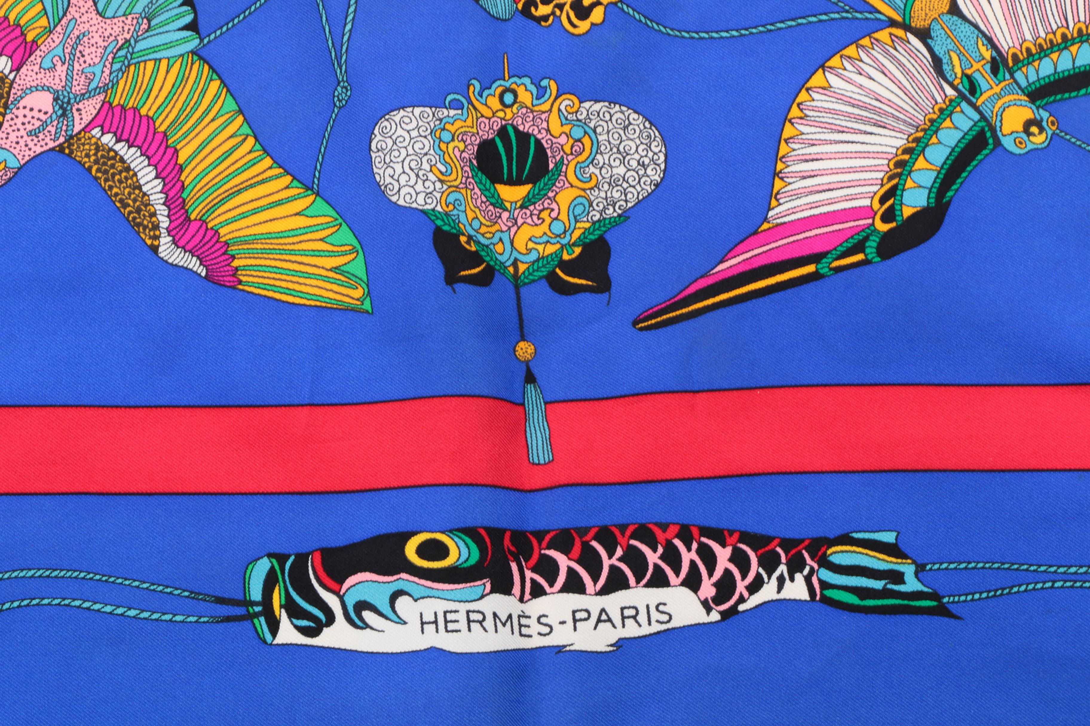 Vintage Hermès of Paris "Soies Volantes" Silk Scarf