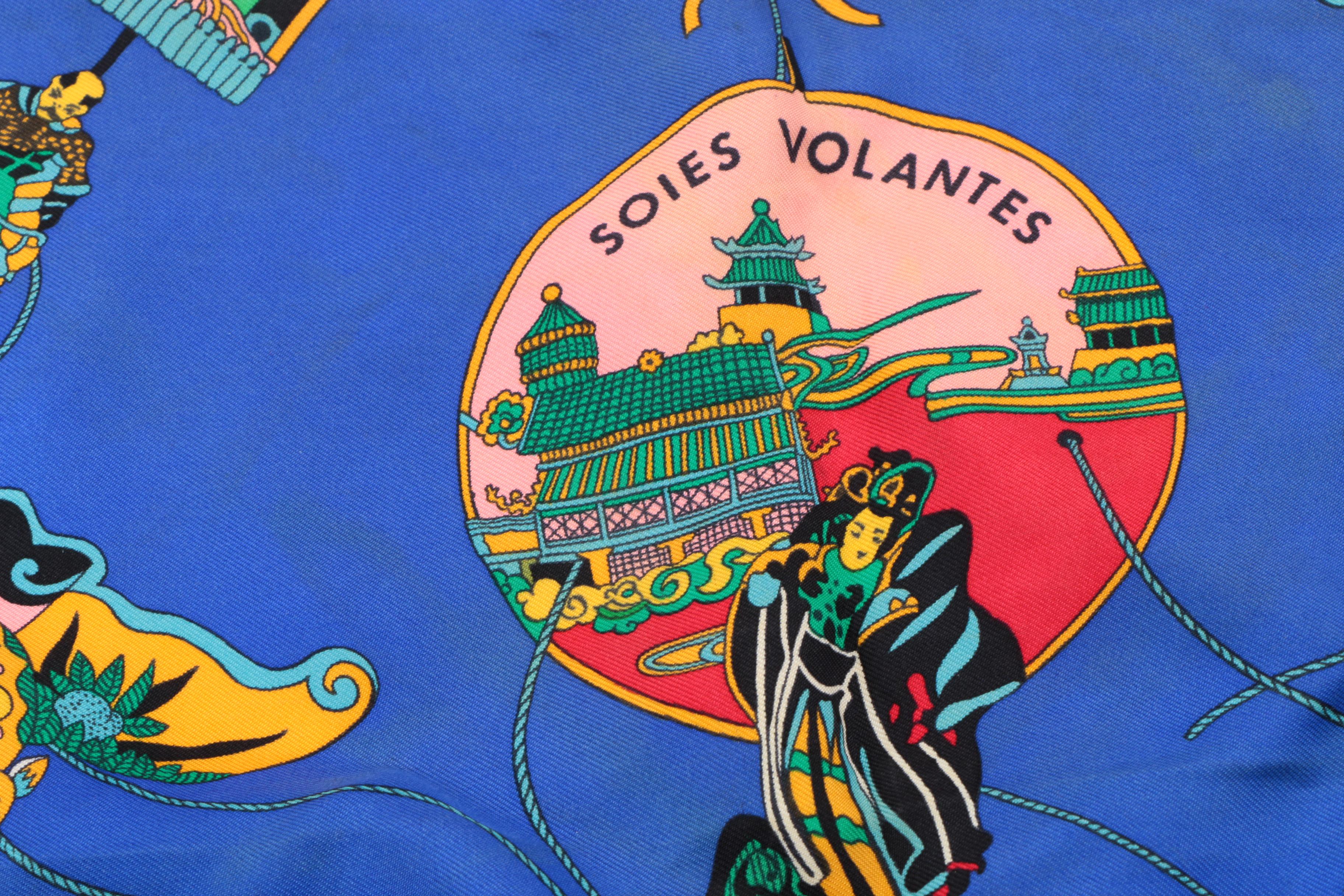 Vintage Hermès of Paris "Soies Volantes" Silk Scarf