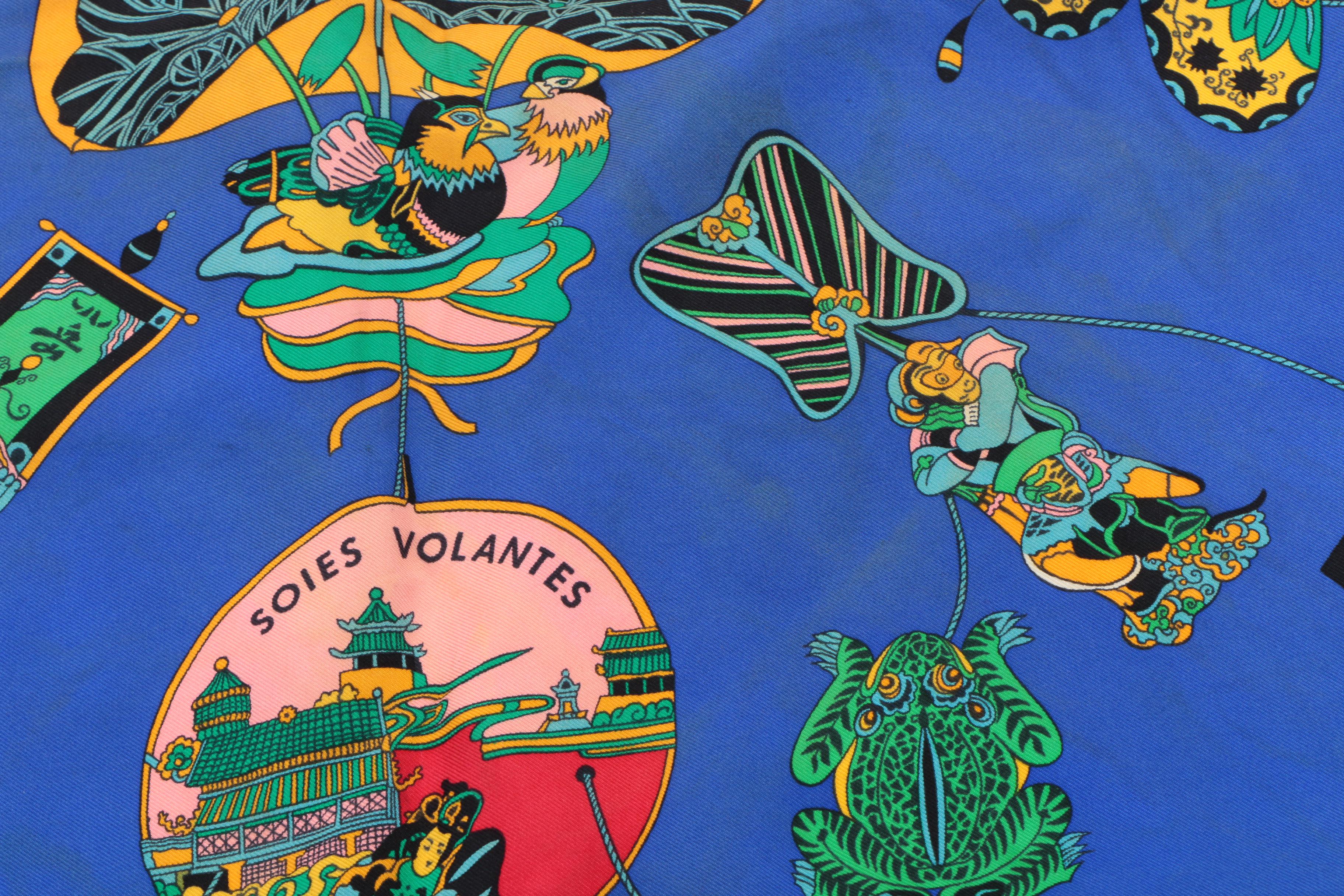 Vintage Hermès of Paris "Soies Volantes" Silk Scarf