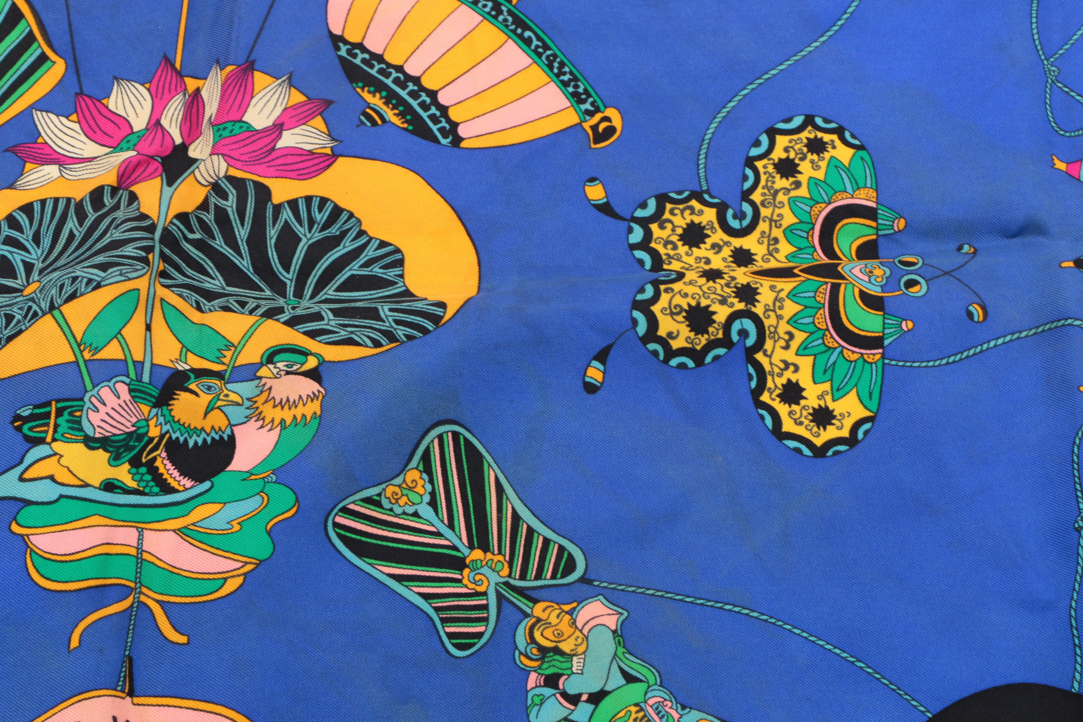 Vintage Hermès of Paris "Soies Volantes" Silk Scarf