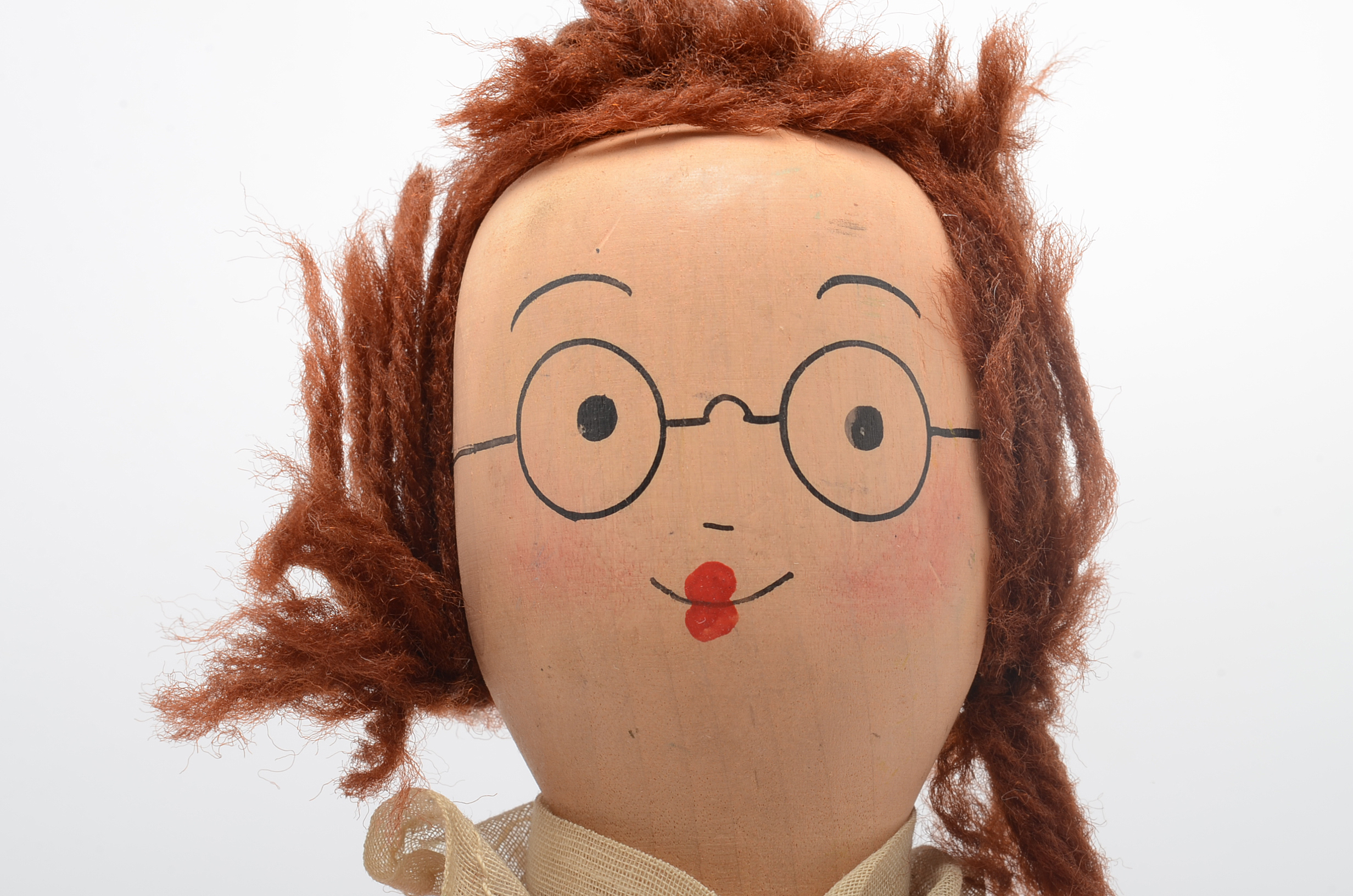 Schoenhut "Hattie Pinn" Wooden Jointed Clothespin Doll