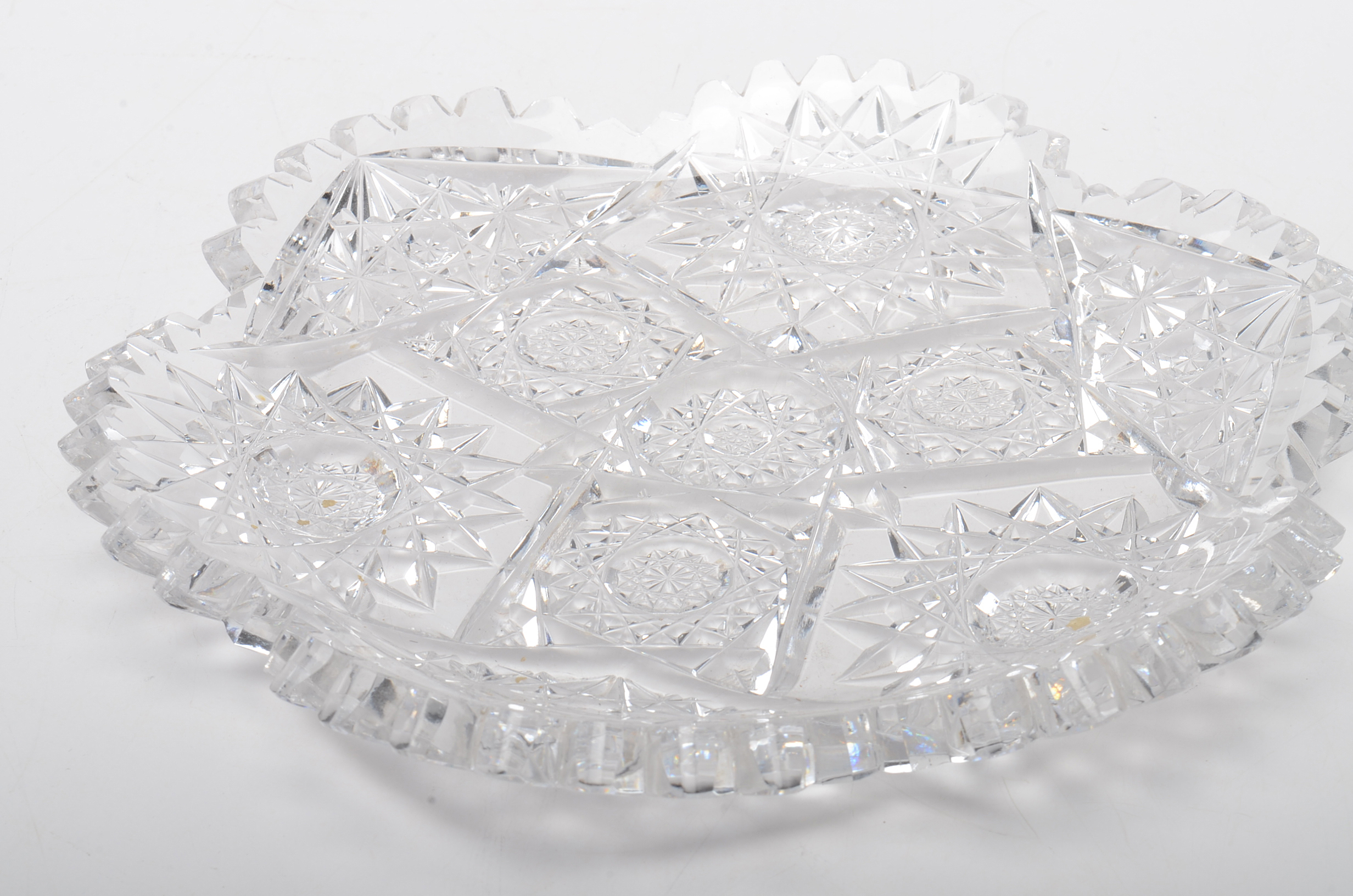 Cut Glass Butter Dish