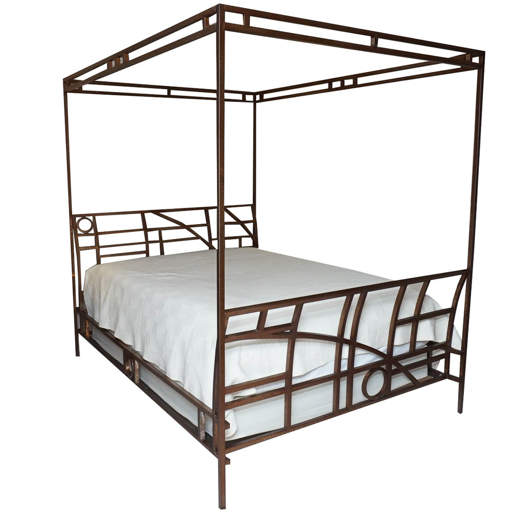 Metal Canopy Queen Bed Frame by Stanley