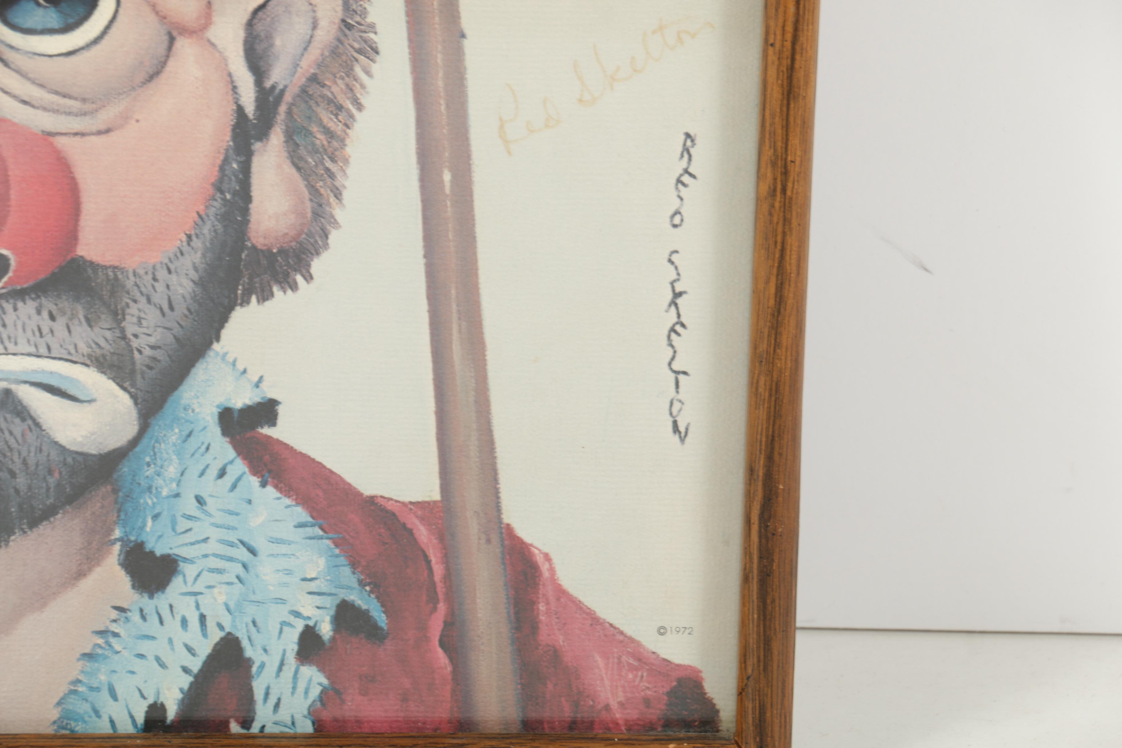 Red Skelton Reproduction Print "Portrait of a Clown with a Broken Golf Club"
