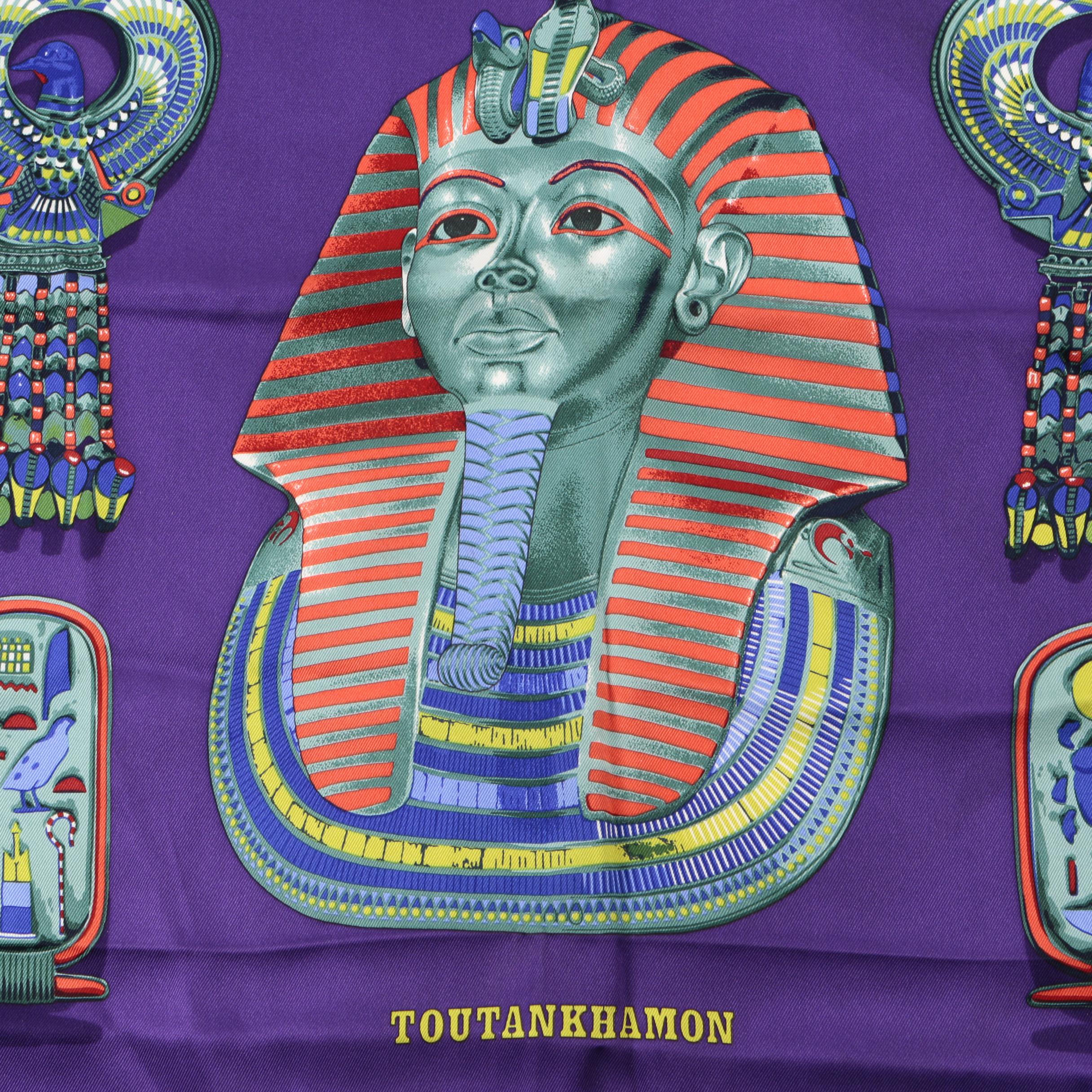 Hermès of Paris "Toutankhamon" Silk Scarf