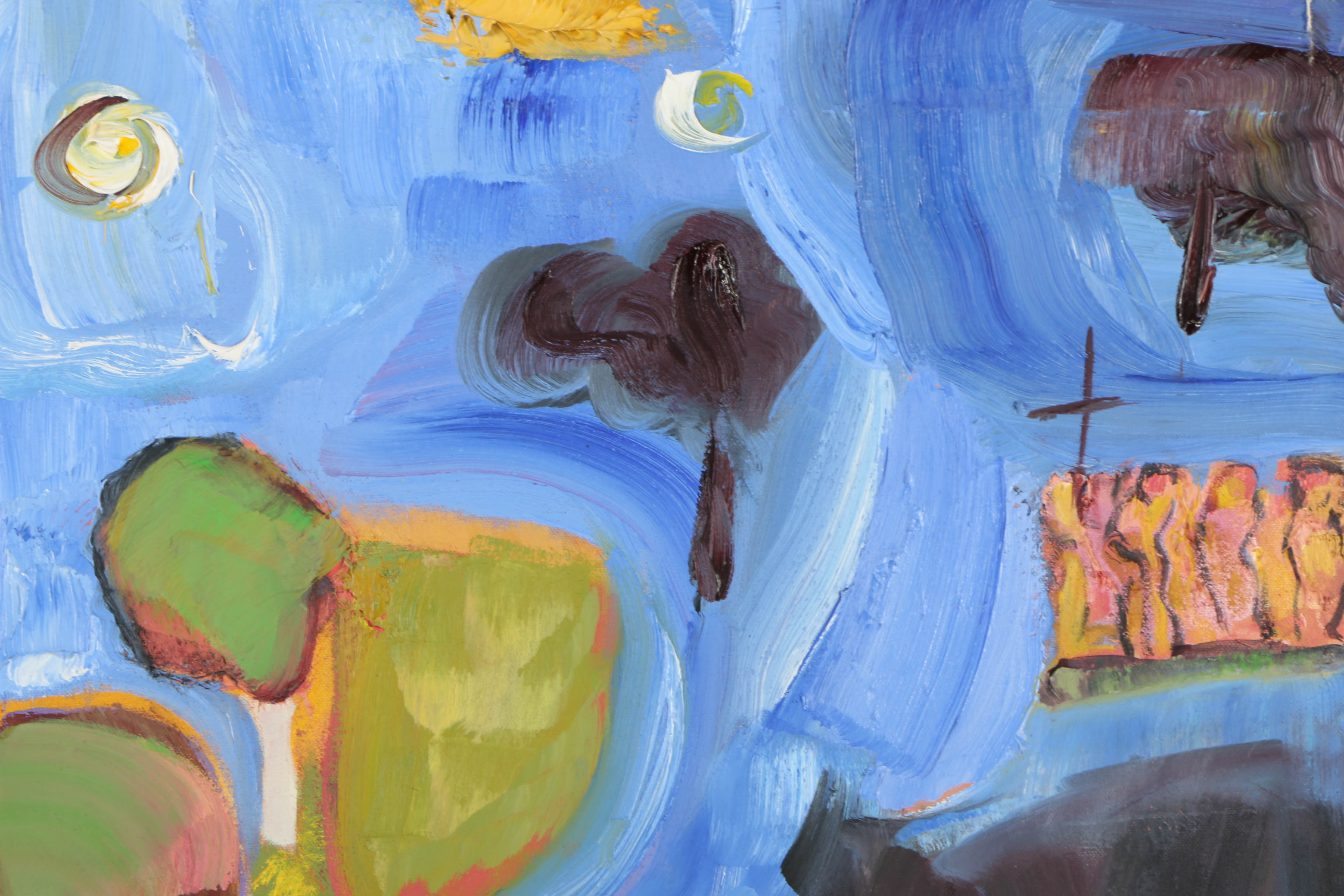 Ted Borman Oil Painting on Canvas "Midnight Mass"