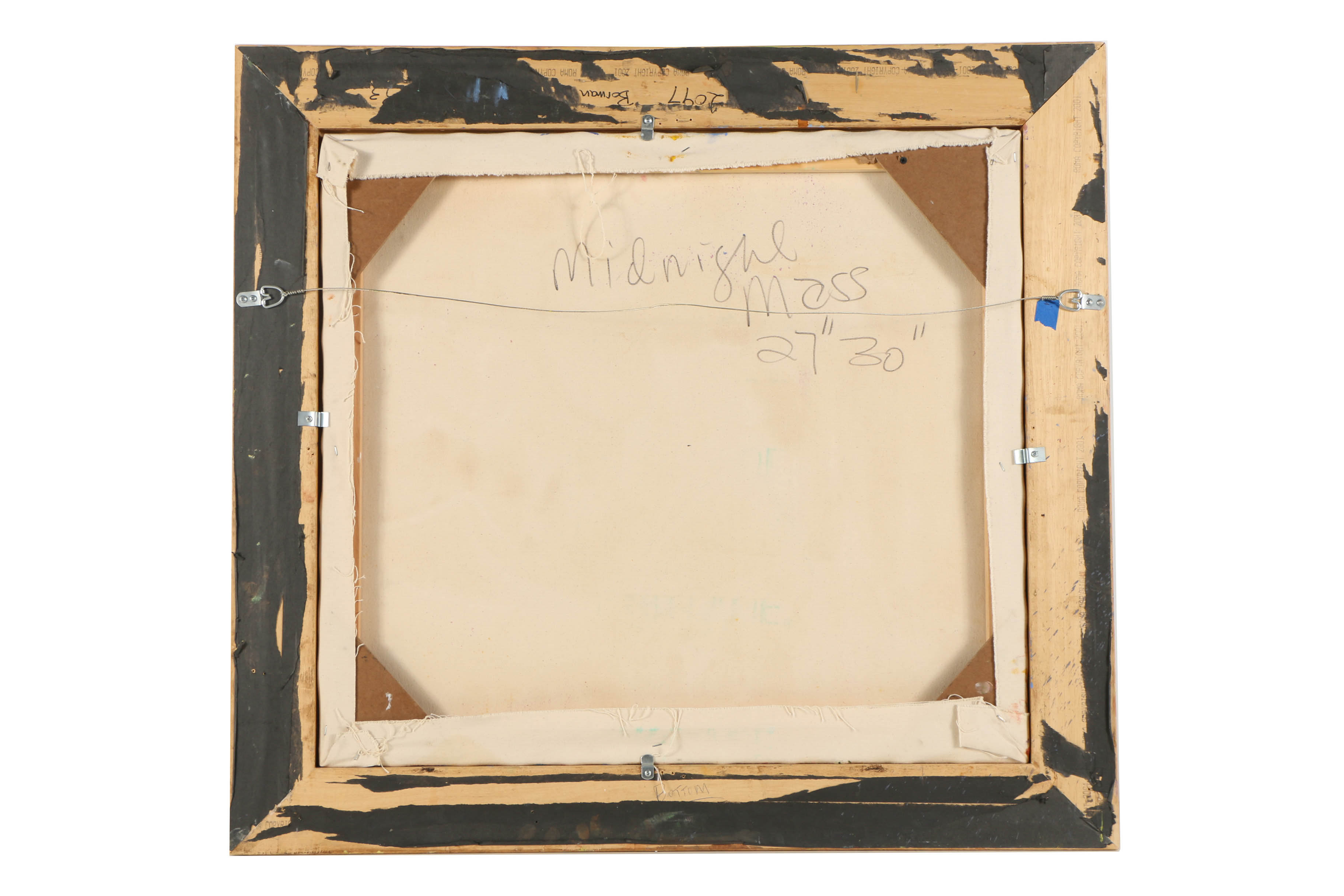 Ted Borman Oil Painting on Canvas "Midnight Mass"